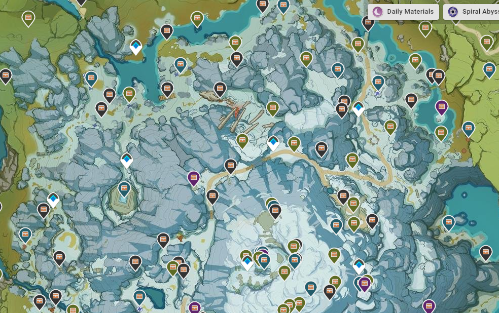 Chest locations for Dragonspine ) Genshin Impact HoYoLAB