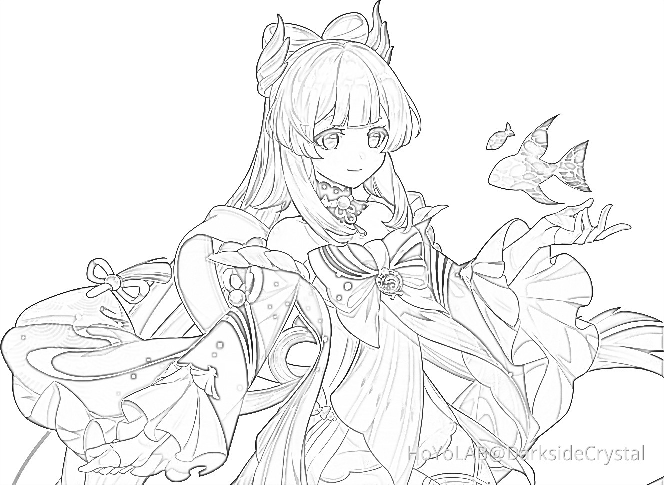 Saginomiya Kokomi Colouring Page Genshin Impact HoYoLAB Saginomiya Kokomi Colouring Page Genshin Impact HoYoLAB