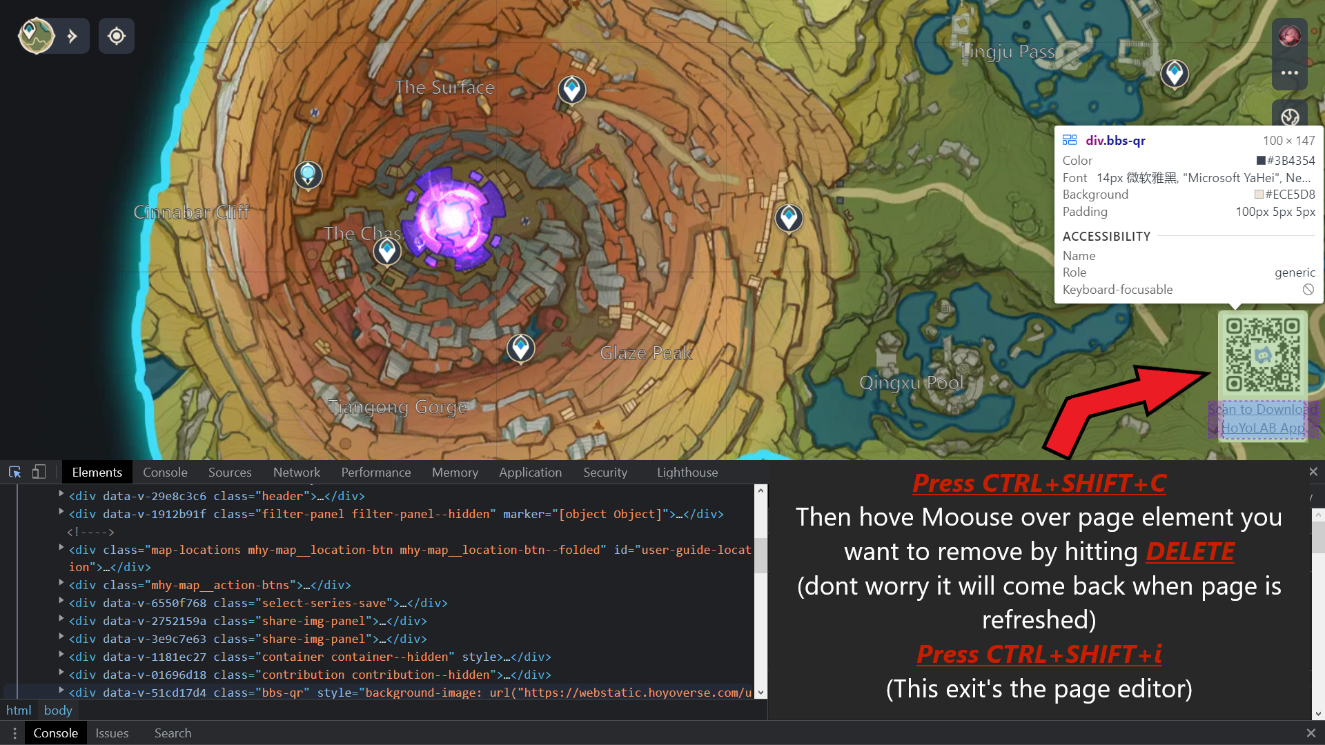 Interactive Map How To Hide The QR CODE And Other Page Element s 