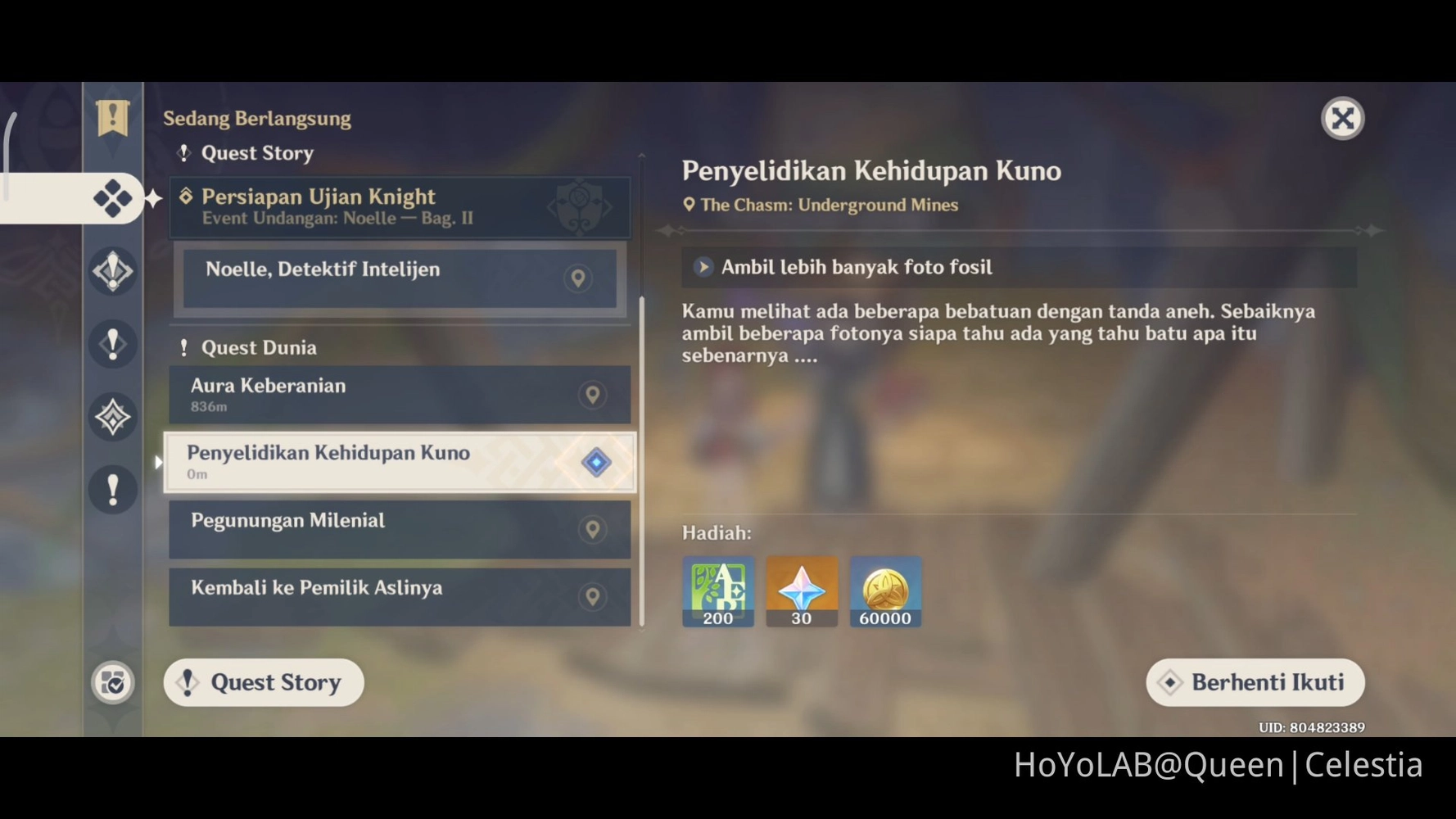 LOKASI 5 FOTO BATU ANEH DI QUEST PENYELIDIKAN KEHIDUPAN KUNO NPC KHEDIVE Genshin Impact HoYoLAB