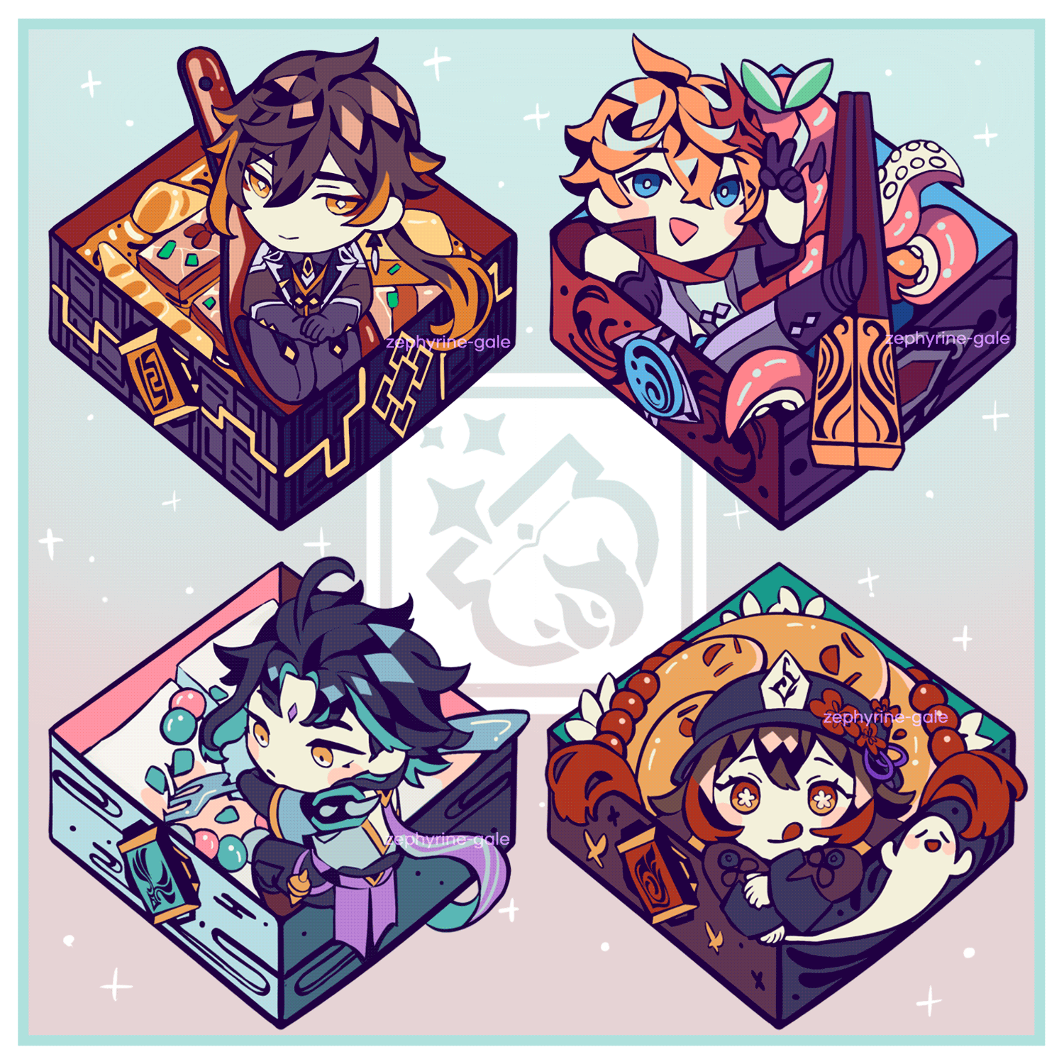 Lunchbox Pins + Prints! Genshin Impact HoYoLAB
