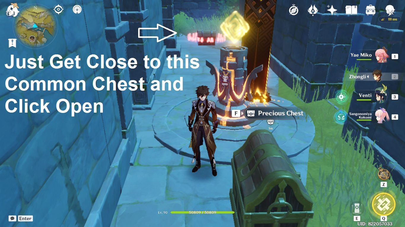 Minlin Precious Chest & Common Chest Inside The Temple Location