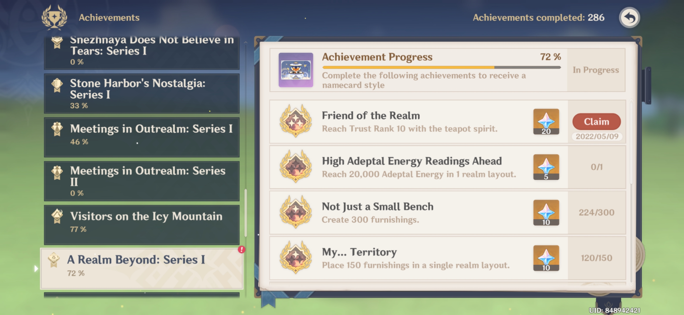 Achieve Trust Rank 10 Serenitea Pot Genshin Impact HoYoLAB