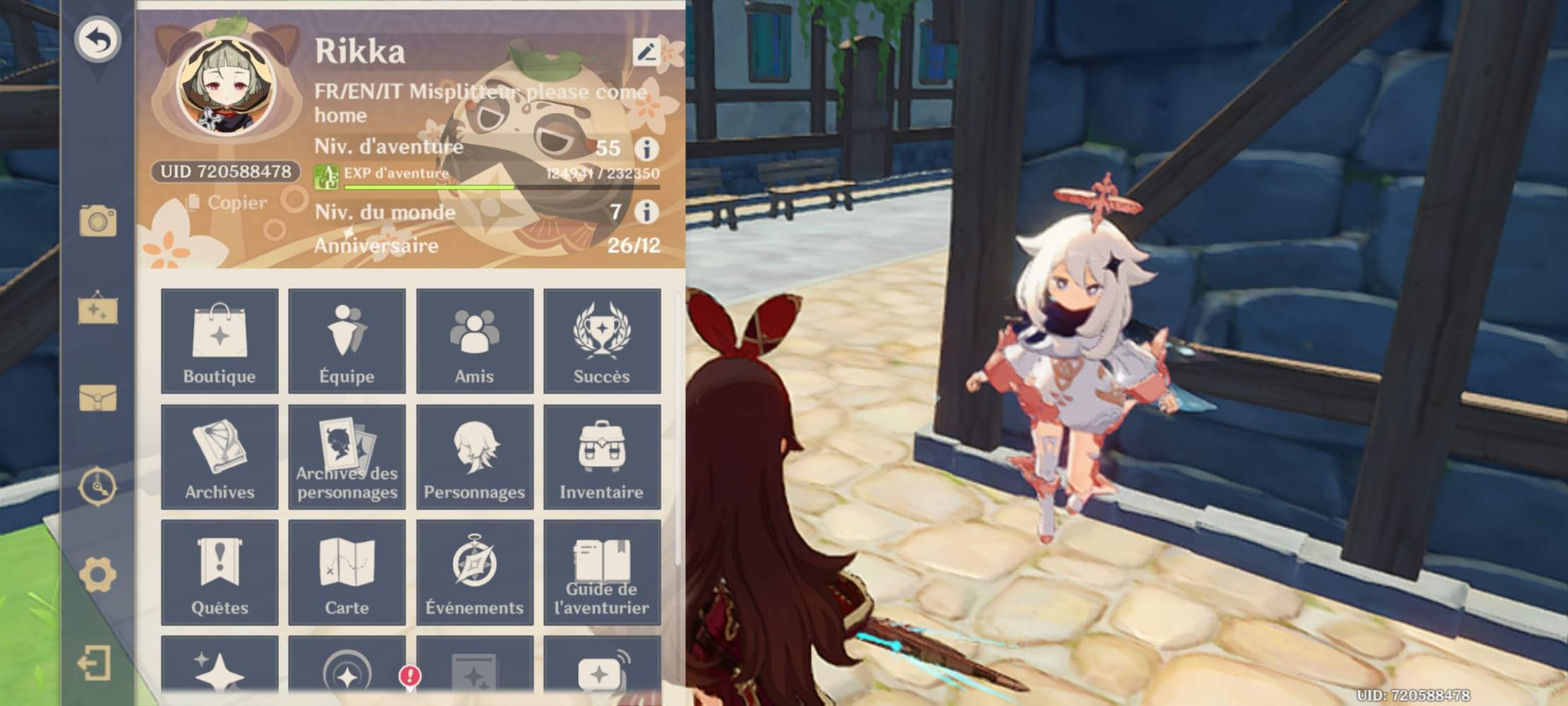 Comment récupérer un compte Genshin Impact perdu