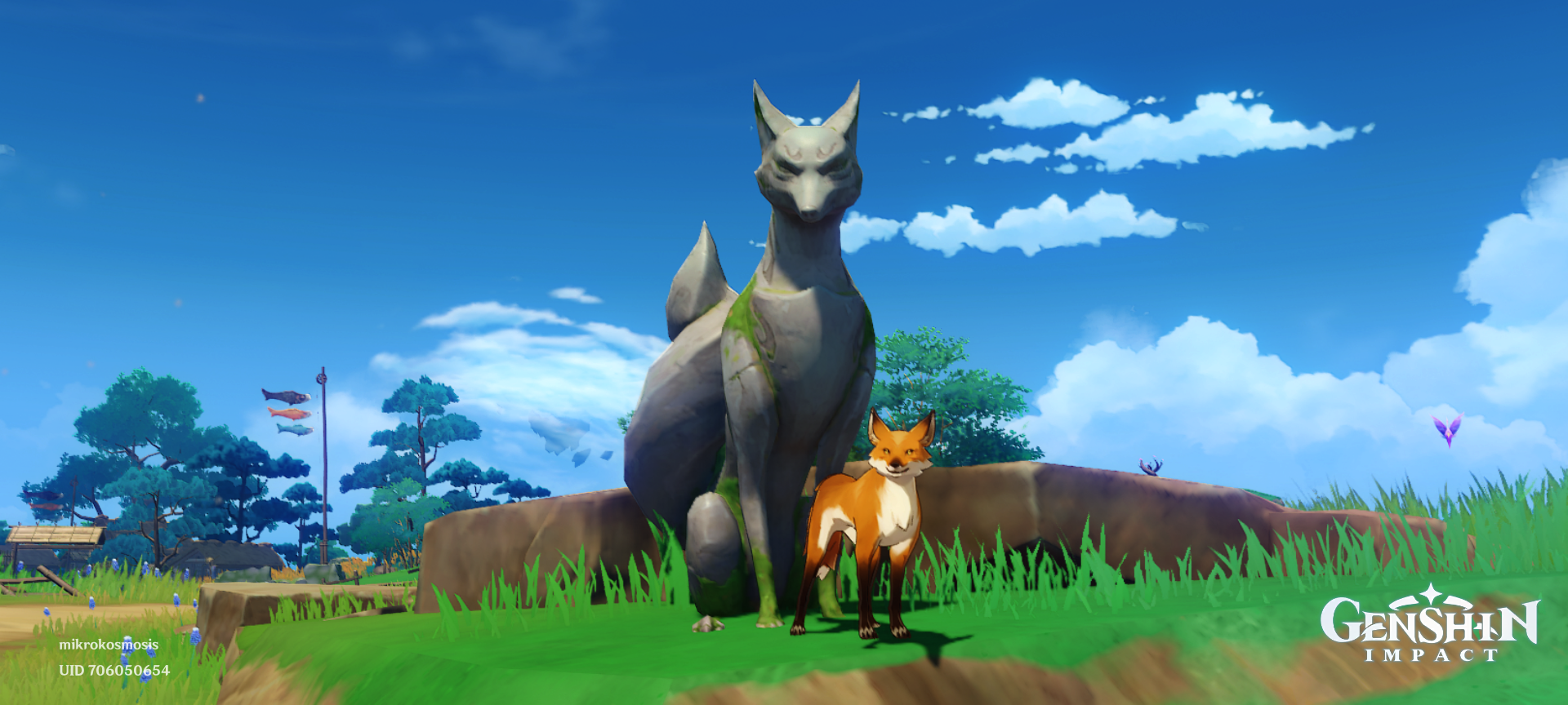 Fox + Kitsune statue Genshin Impact HoYoLAB