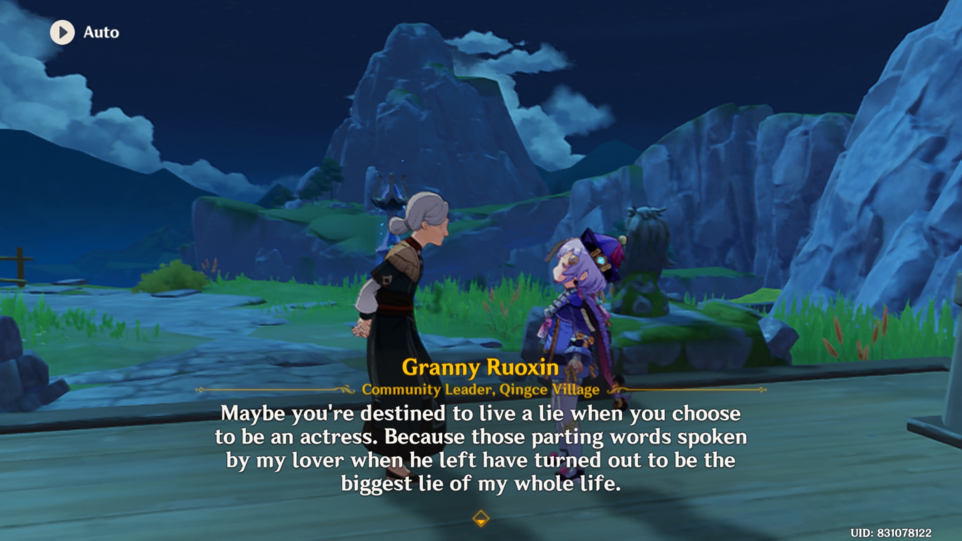 Granny Ruoxin talking about her TOTGA Genshin Impact HoYoLAB