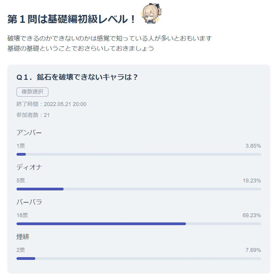 クイズ回答編 鉱石破壊選手権 水晶 採掘 Genshin Impact Hoyolab クイズ回答編 鉱石破壊選手権 水晶 採掘 Genshin Impact Hoyolab