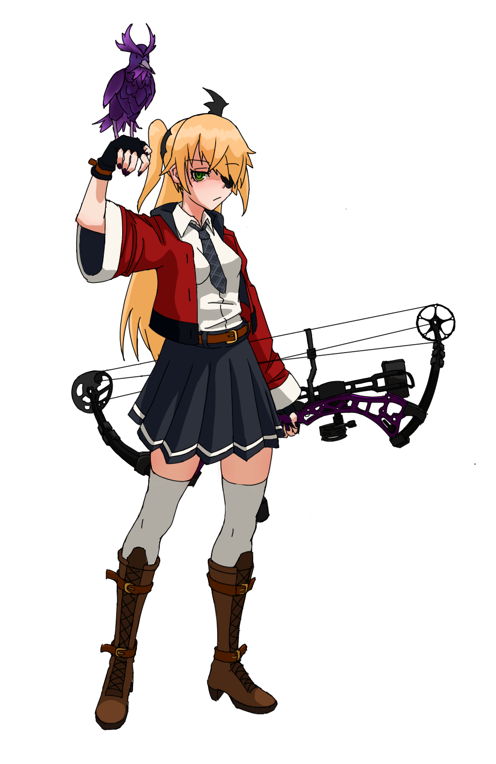 Fischl with modern compound bow Genshin Impact HoYoLAB