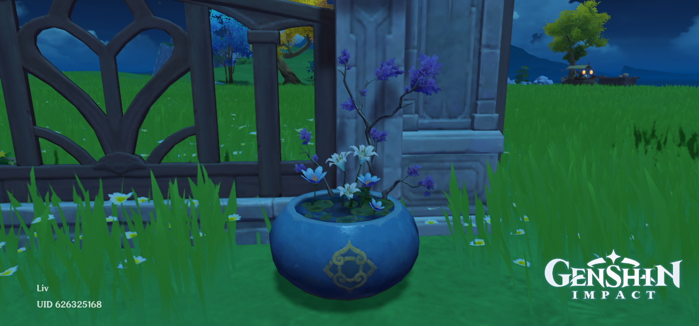 Zhongli and Childe inspired flower arrangements Genshin Impact HoYoLAB