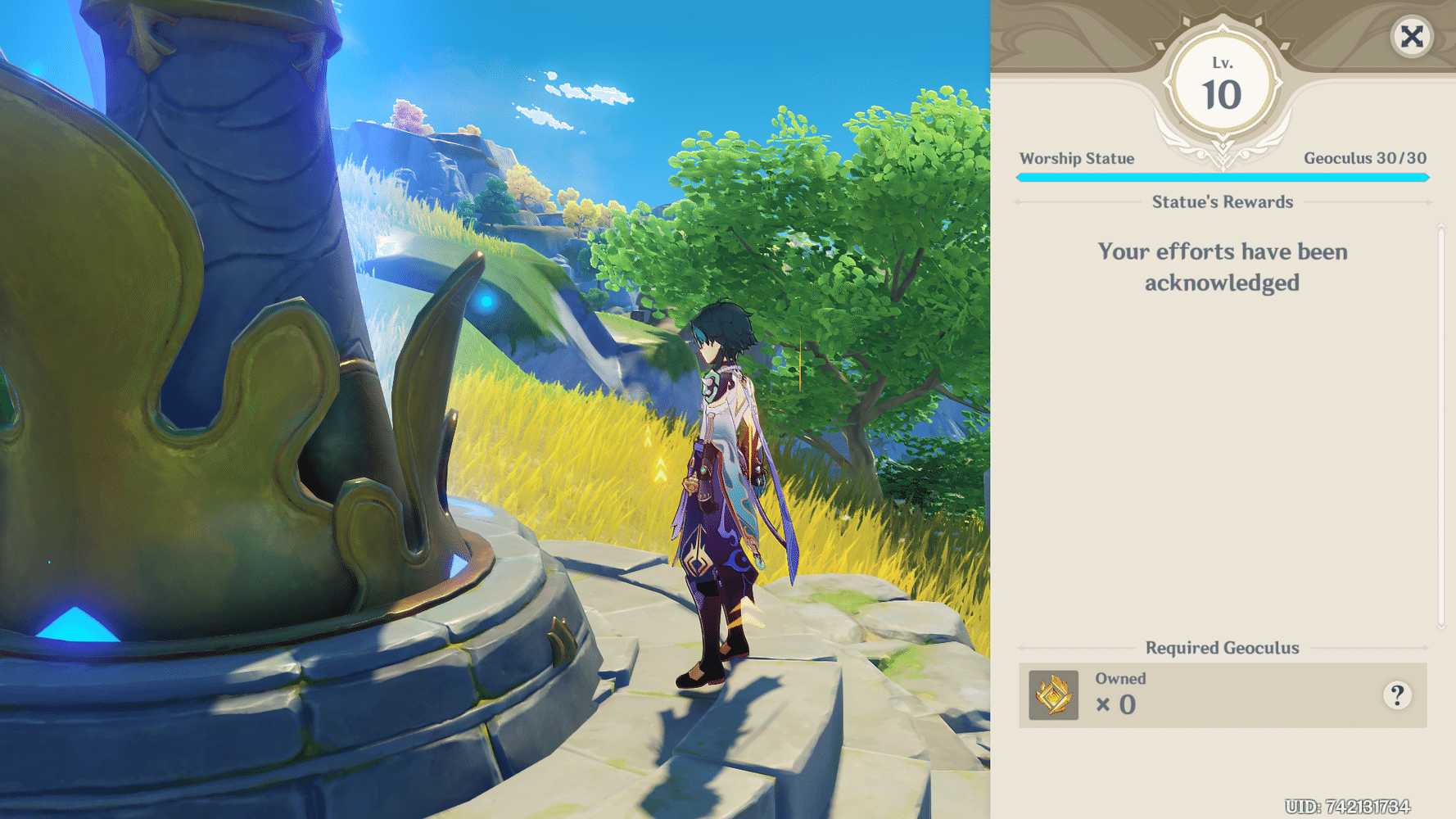 Liyue 10 lvl Statue Genshin Impact HoYoLAB