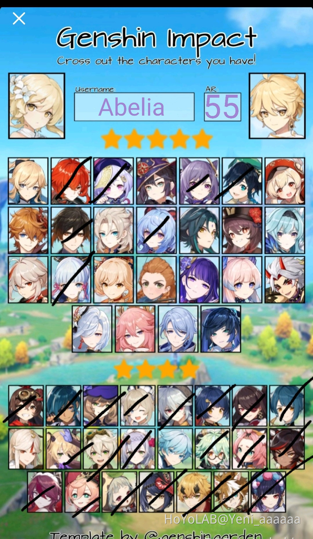 My Genshin Characters Genshin Impact HoYoLAB