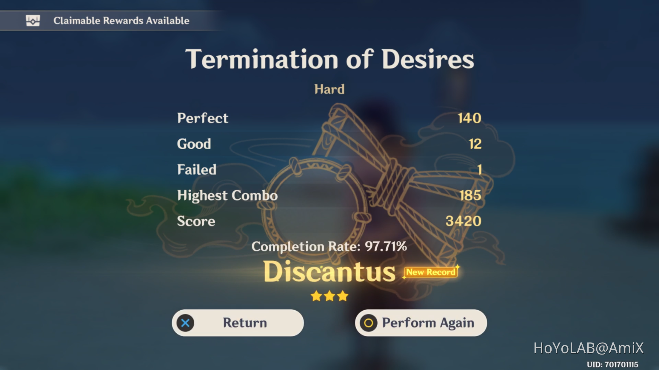 for the drum challenge Genshin Impact HoYoLAB