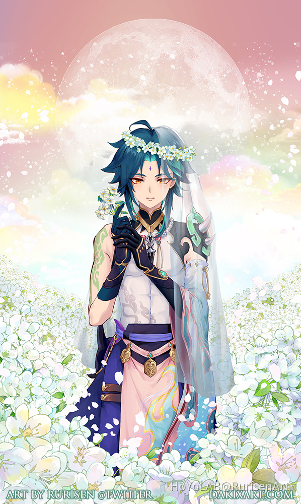 This is what I think Xiao looks like in his sweet dream with the traveler