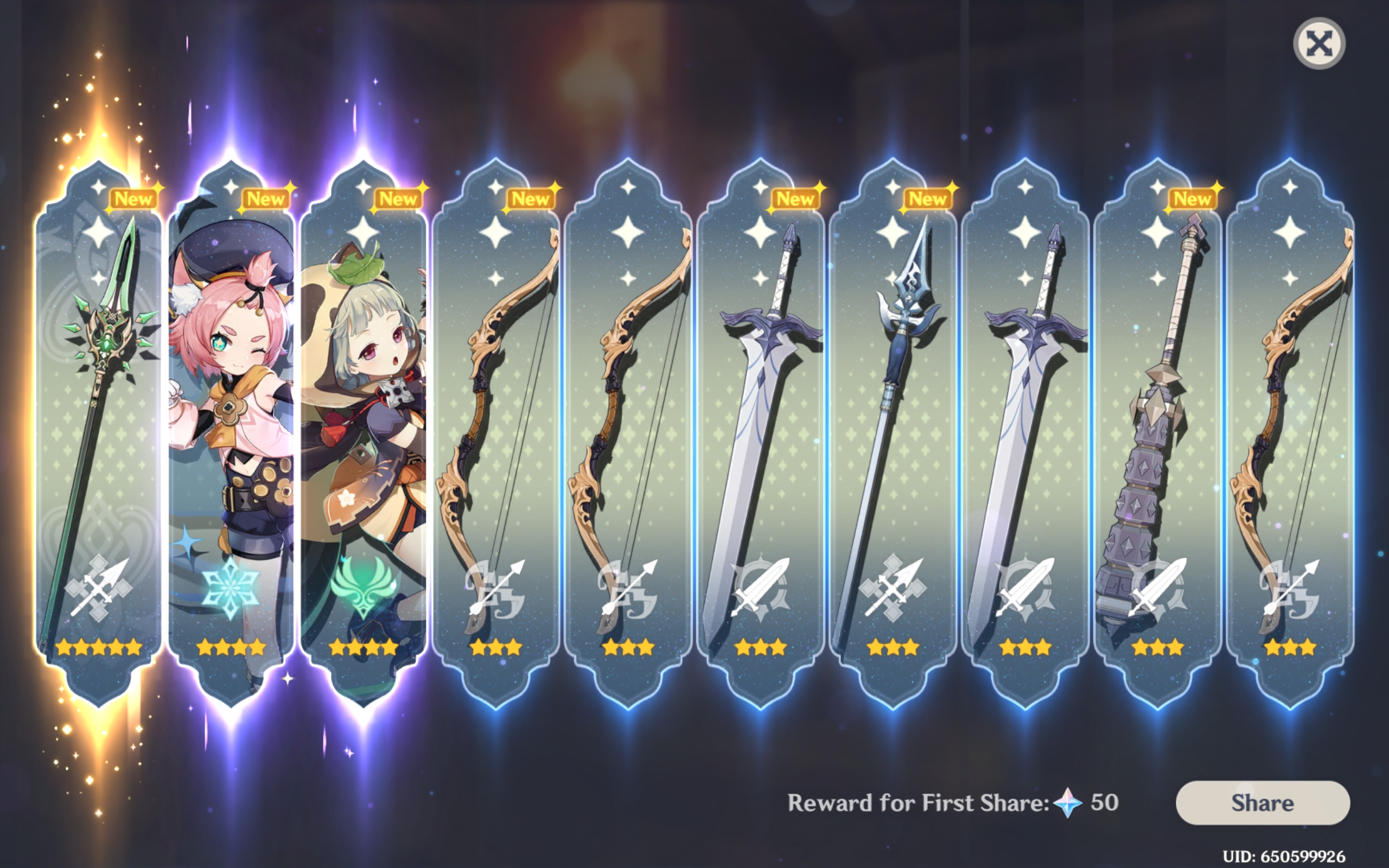 FIRST TEN PULL ON STANDARD BANNER THANK YOU HOYOVERSEE Genshin Impact ...
