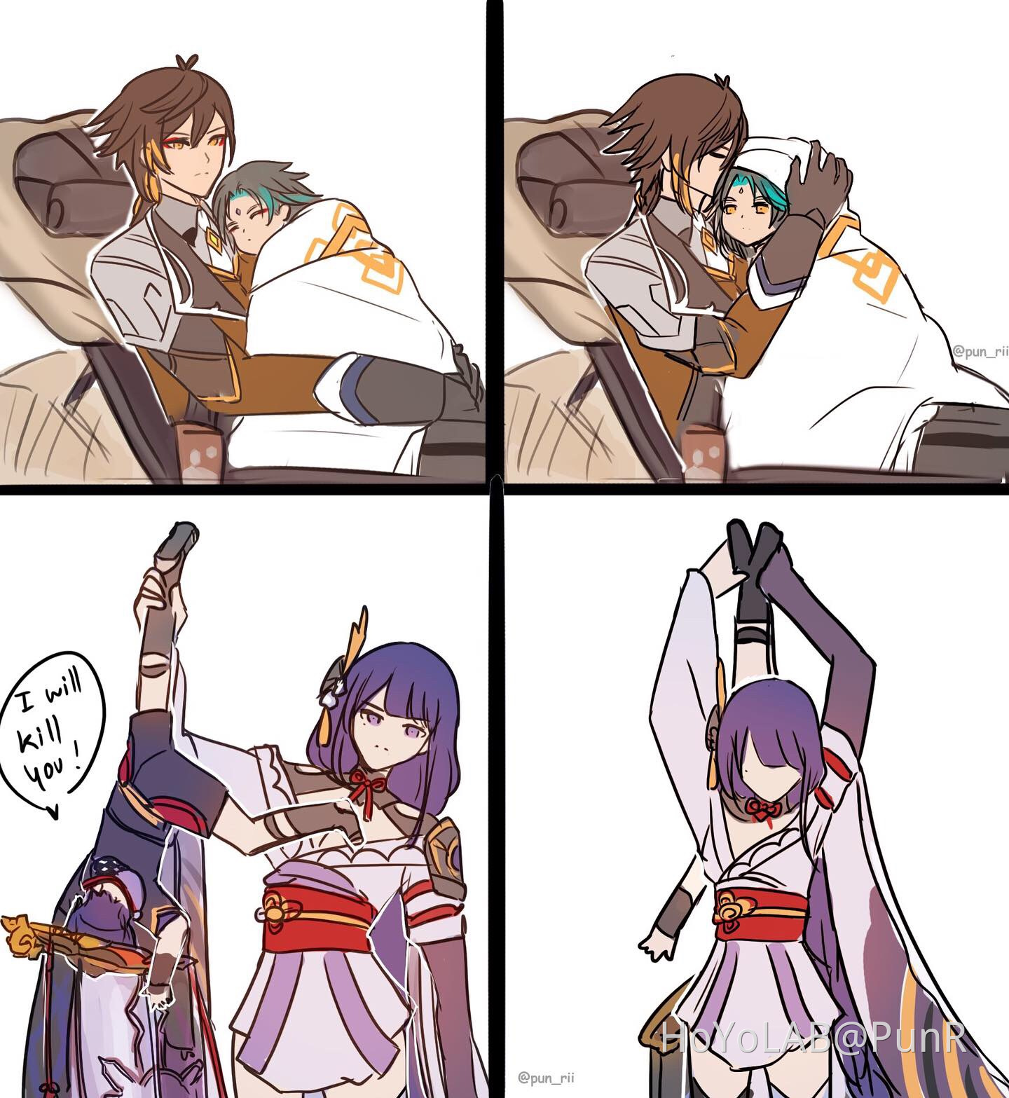 Zhongli and Xiao 🔸💚 Genshin Impact HoYoLAB