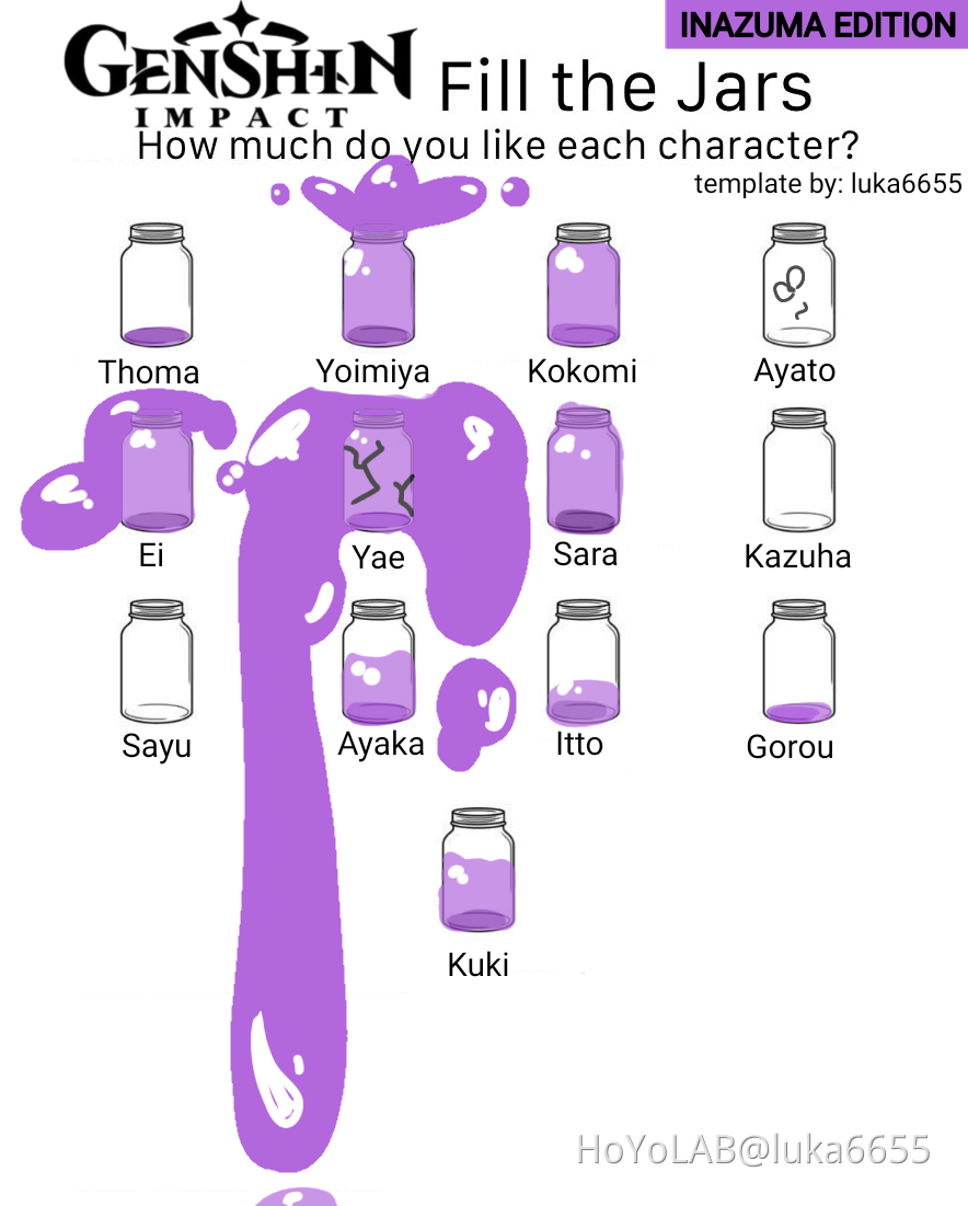 Fill the jar Inazuma edition Genshin Impact HoYoLAB