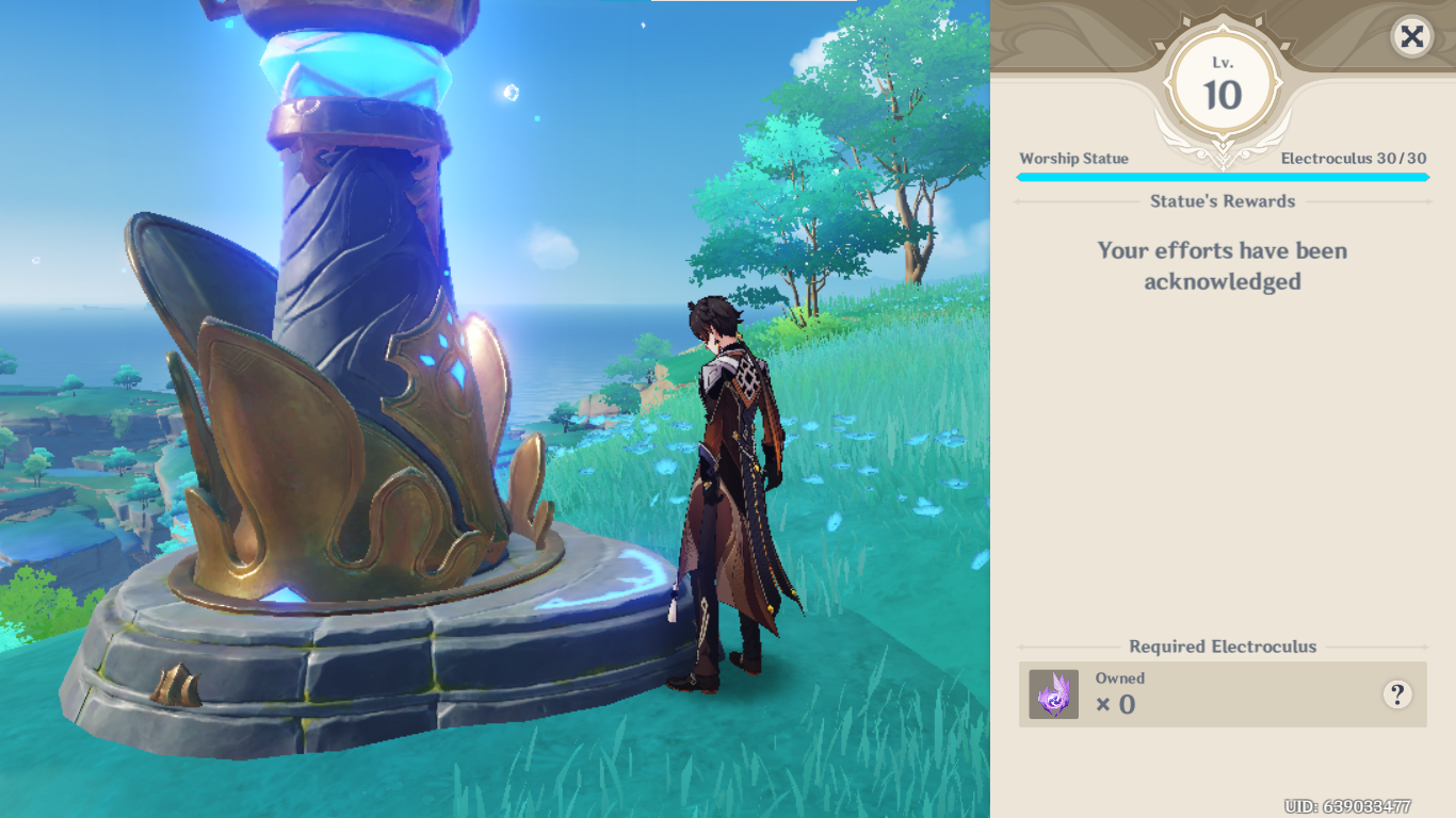 Got the inazuma statue of 7 to lvl 10 😌 Genshin Impact HoYoLAB