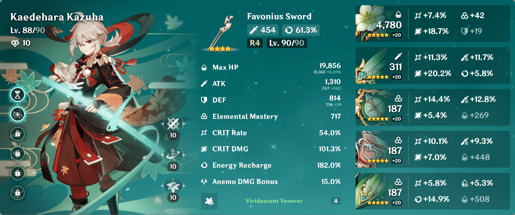 Kazuha Full EM is a waste? Genshin Impact HoYoLAB