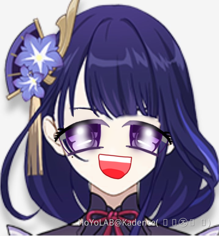 Tried my old eye drawing on Raiden shogun and it looks cursed Genshin ...