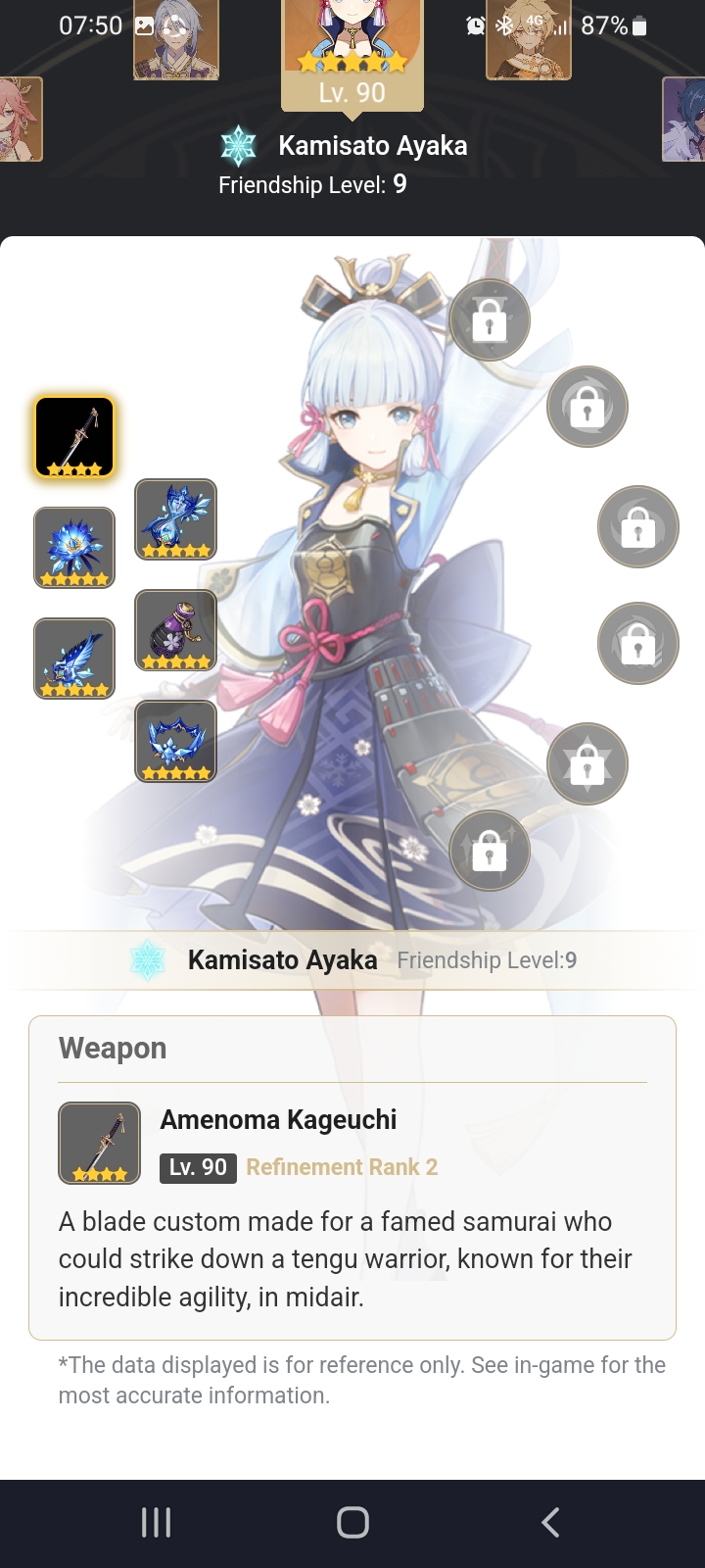 my ayaka build Genshin Impact | HoYoLAB