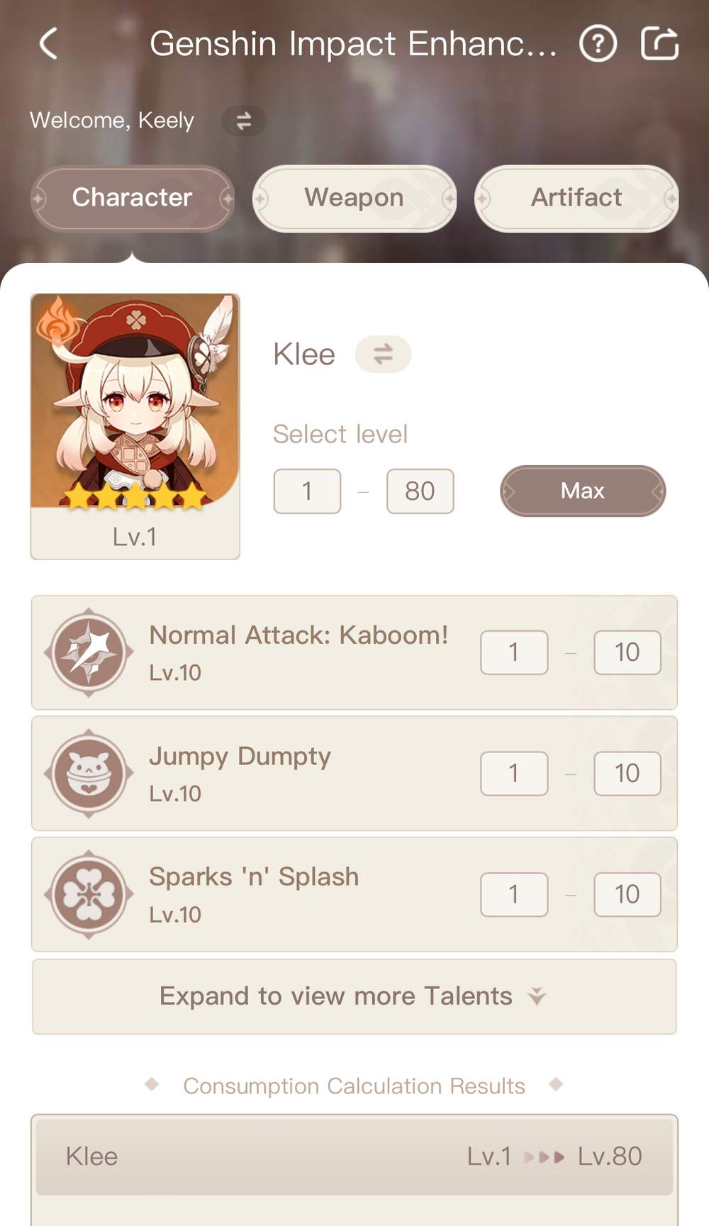 Klee build for main dps! Genshin Impact HoYoLAB