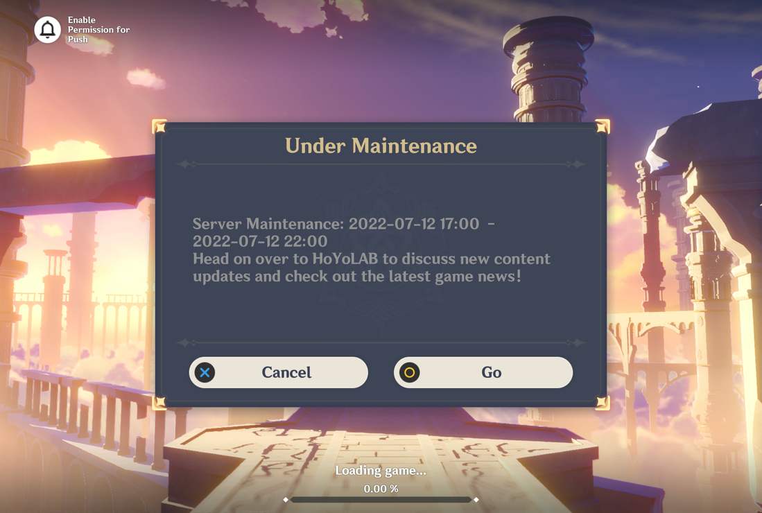 Server maintenance genshin impact hoyolab