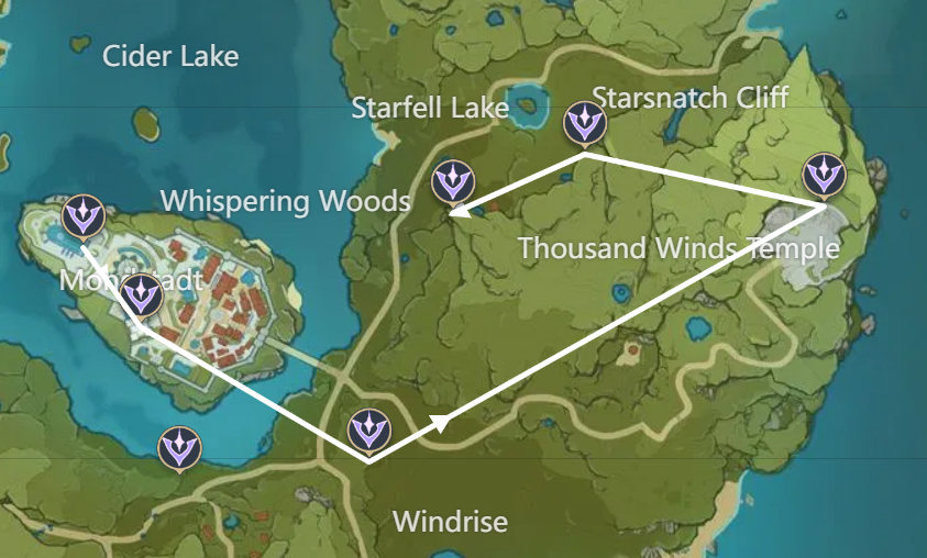 Starfell Valley Viewpoints Route Genshin Impact HoYoLAB