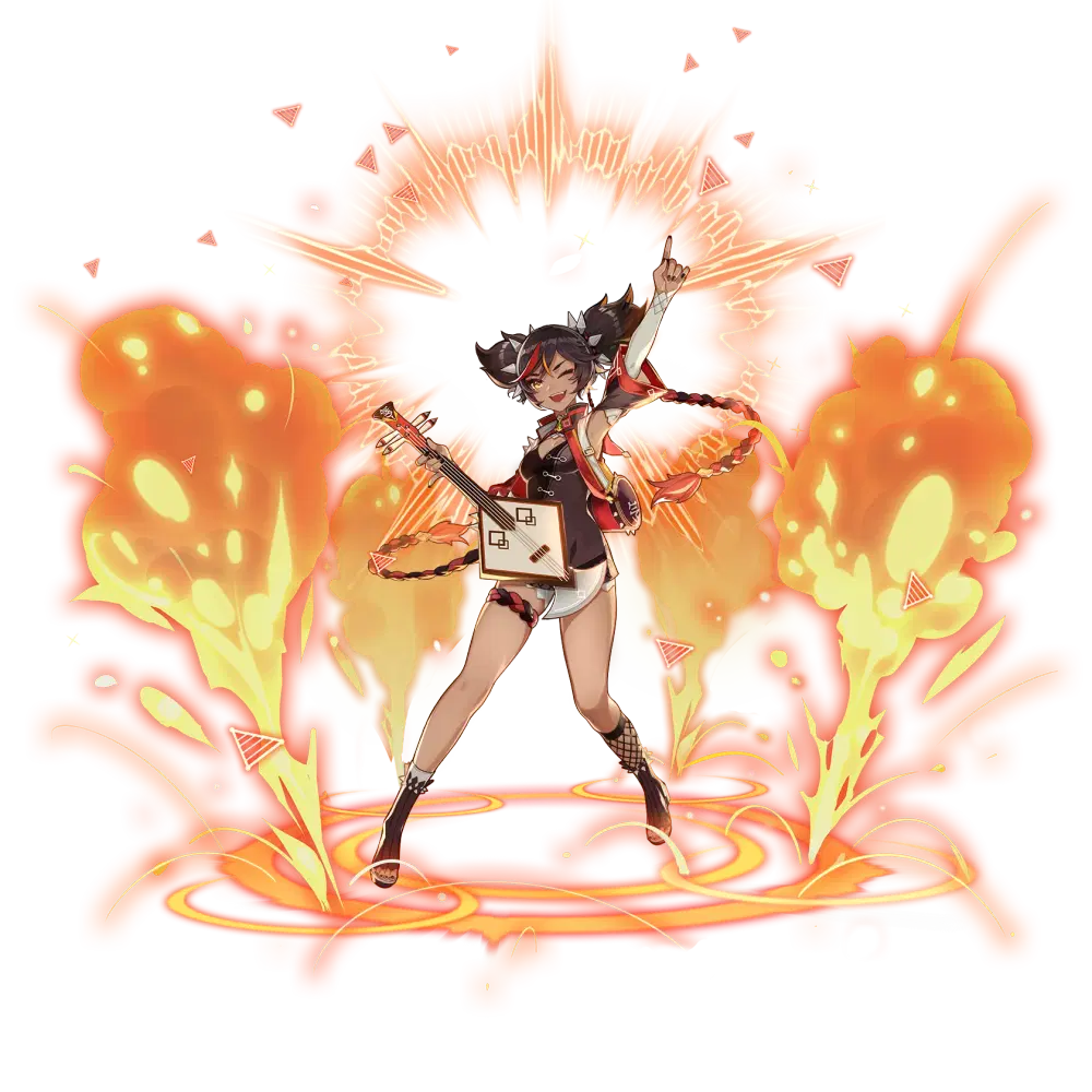 Xinyan Genshin Unleashing the Power of Rock 'n' Roll Pyro with Style