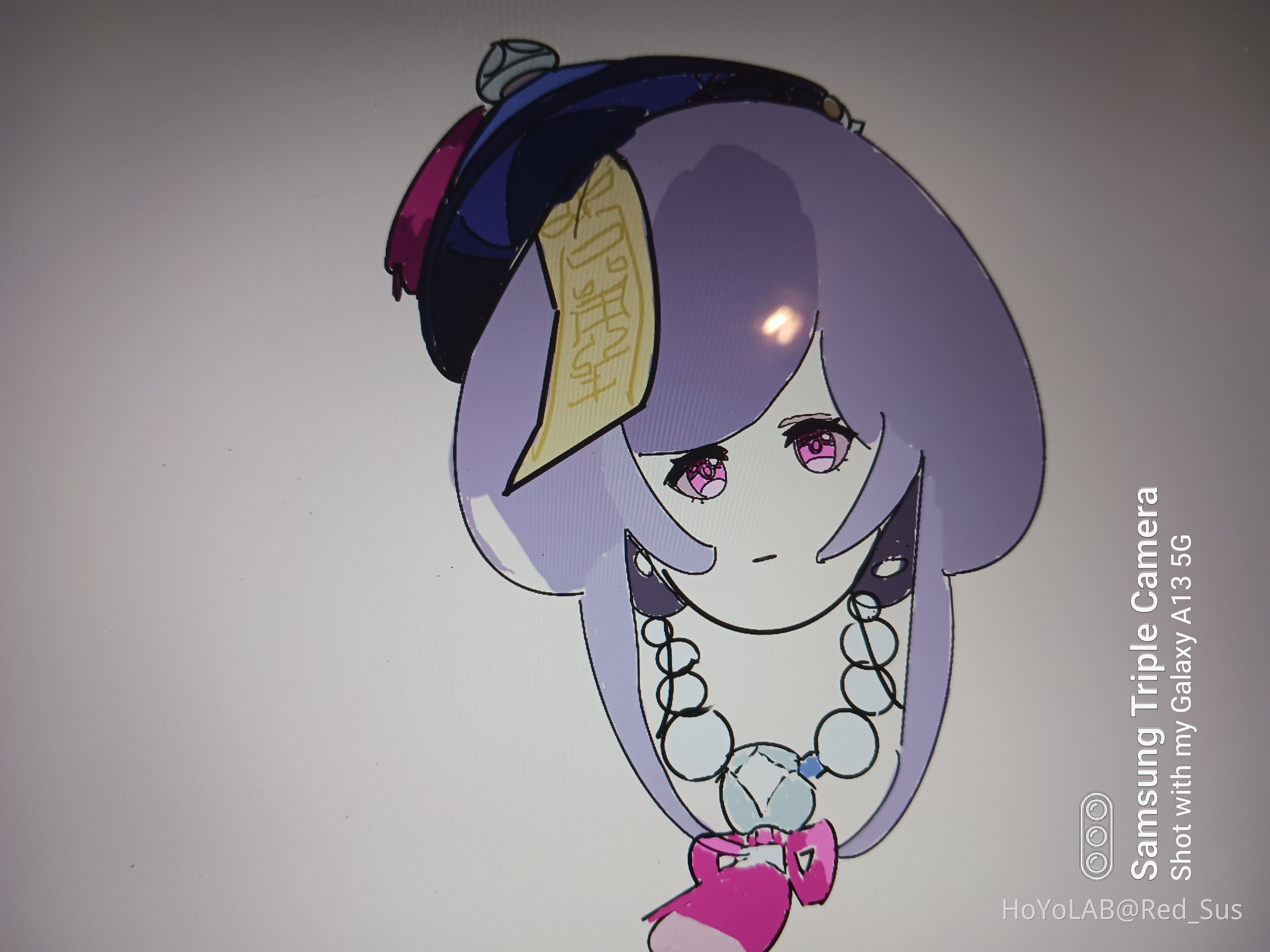 Qiqi drawing HoYoLAB