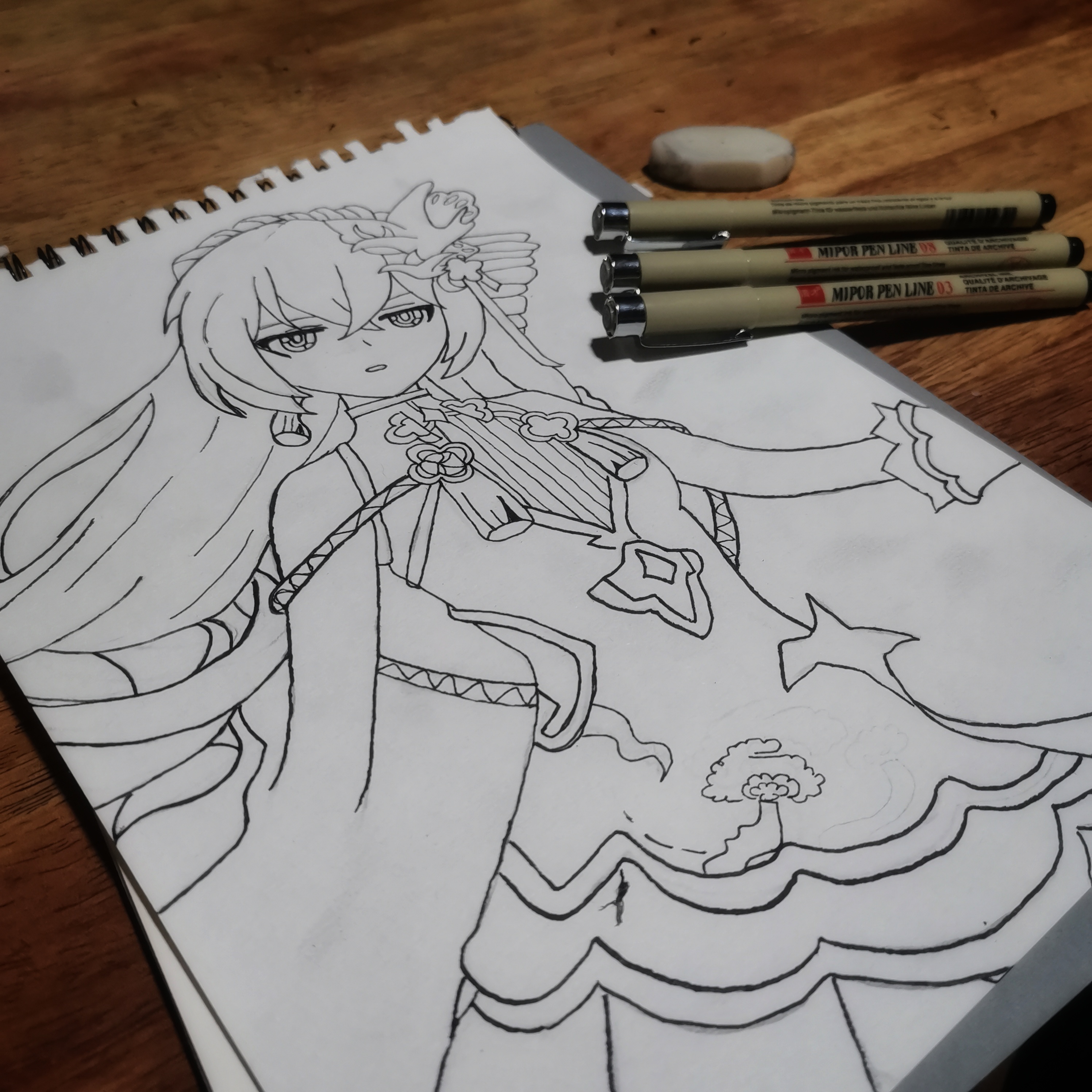 I did the bronya fanart again its still not done yet need to put more ...