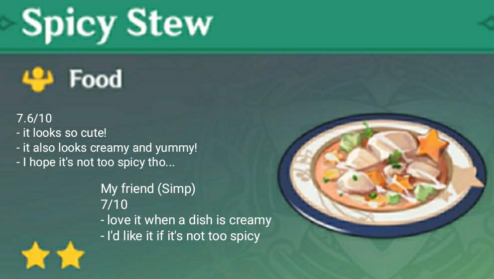 Rating specialty dishes (HYDRO EDITION) Genshin Impact HoYoLAB