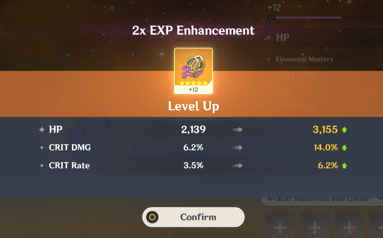 Nice substat increase Genshin Impact HoYoLAB