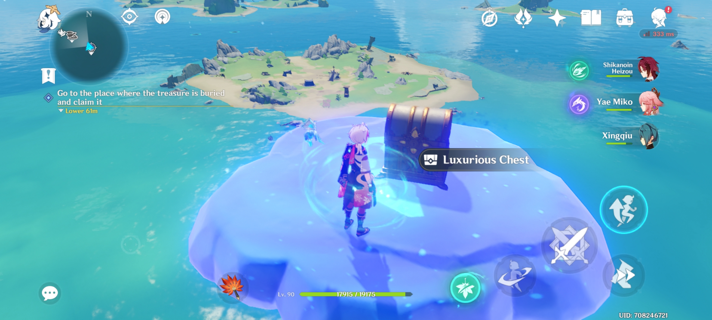 Hidden luxurious chest in the Golden Apple Archipelago Genshin Impact