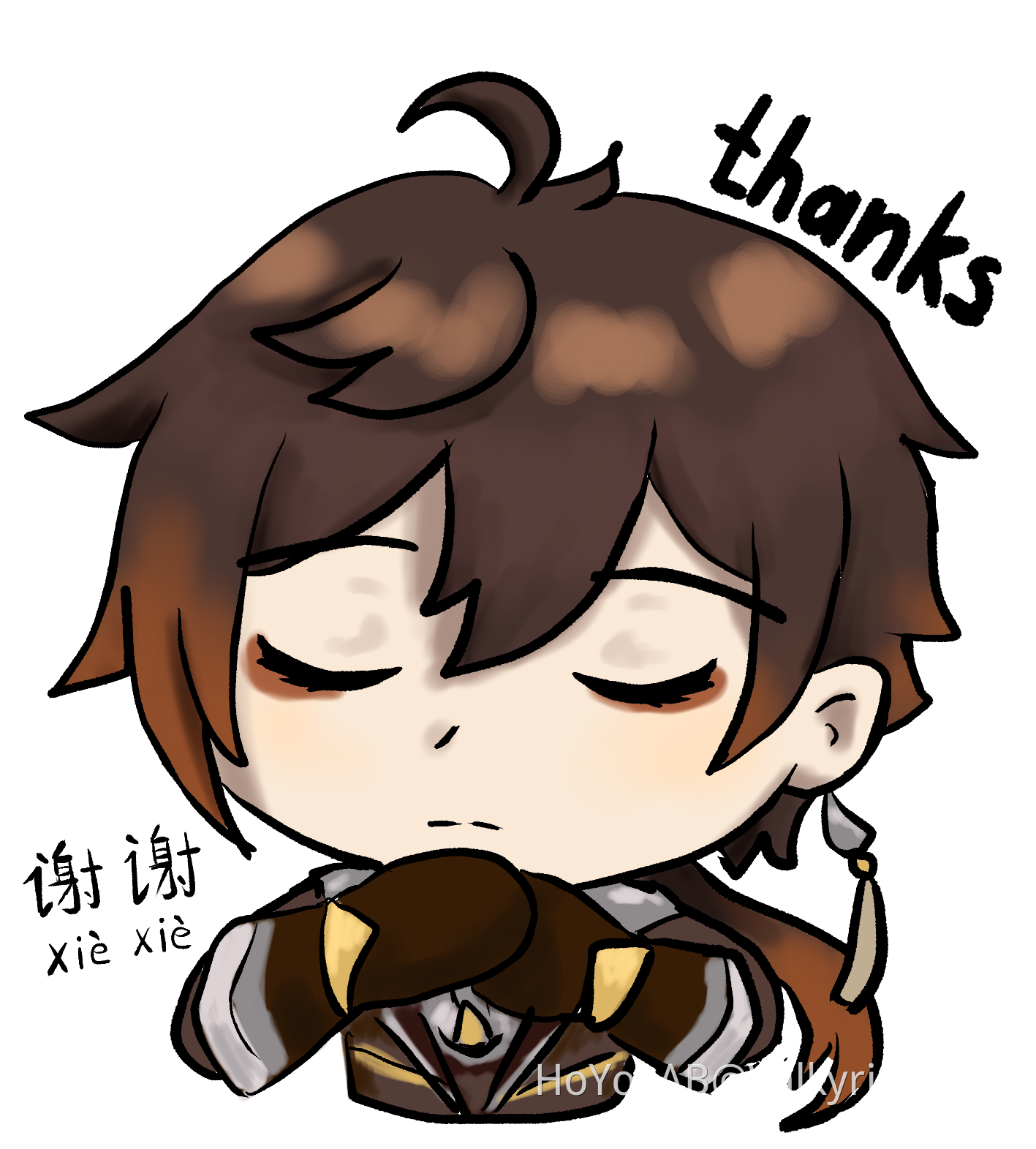 Emoji part 9 Zhongli thanks Genshin Impact HoYoLAB