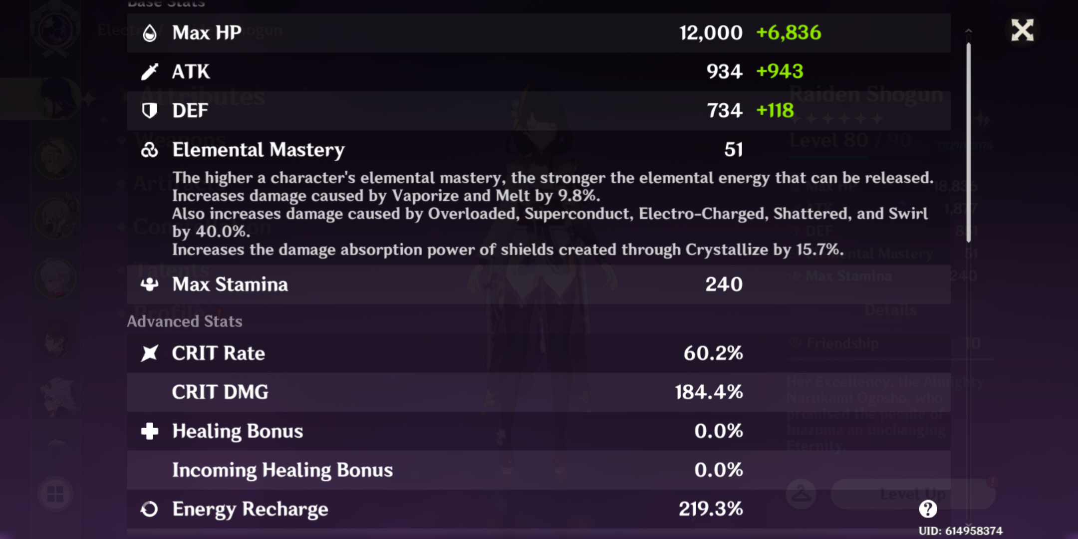 Raiden Stats Genshin Impact | HoYoLAB