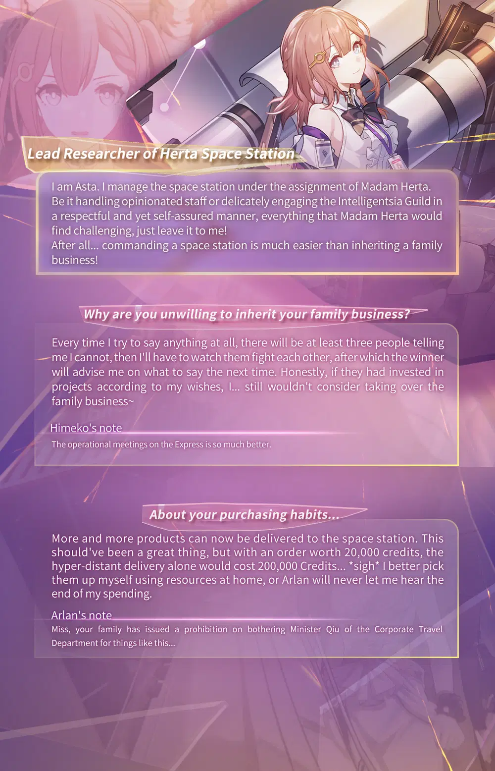 Introduction | Asta Honkai: Star Rail | HoYoLAB