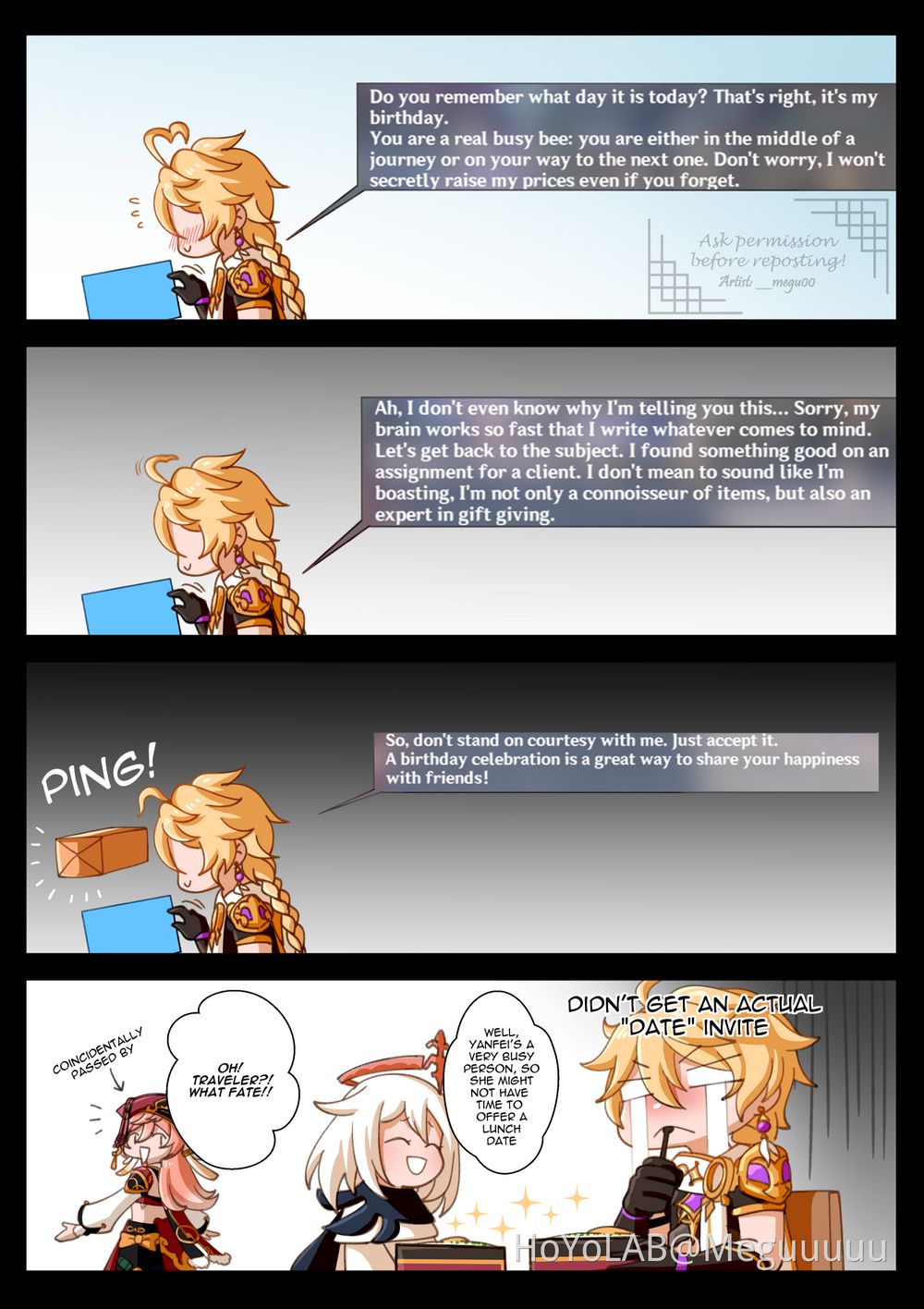 Late Yanfei Bday Reaction lol | Genshin Impact | HoYoLAB