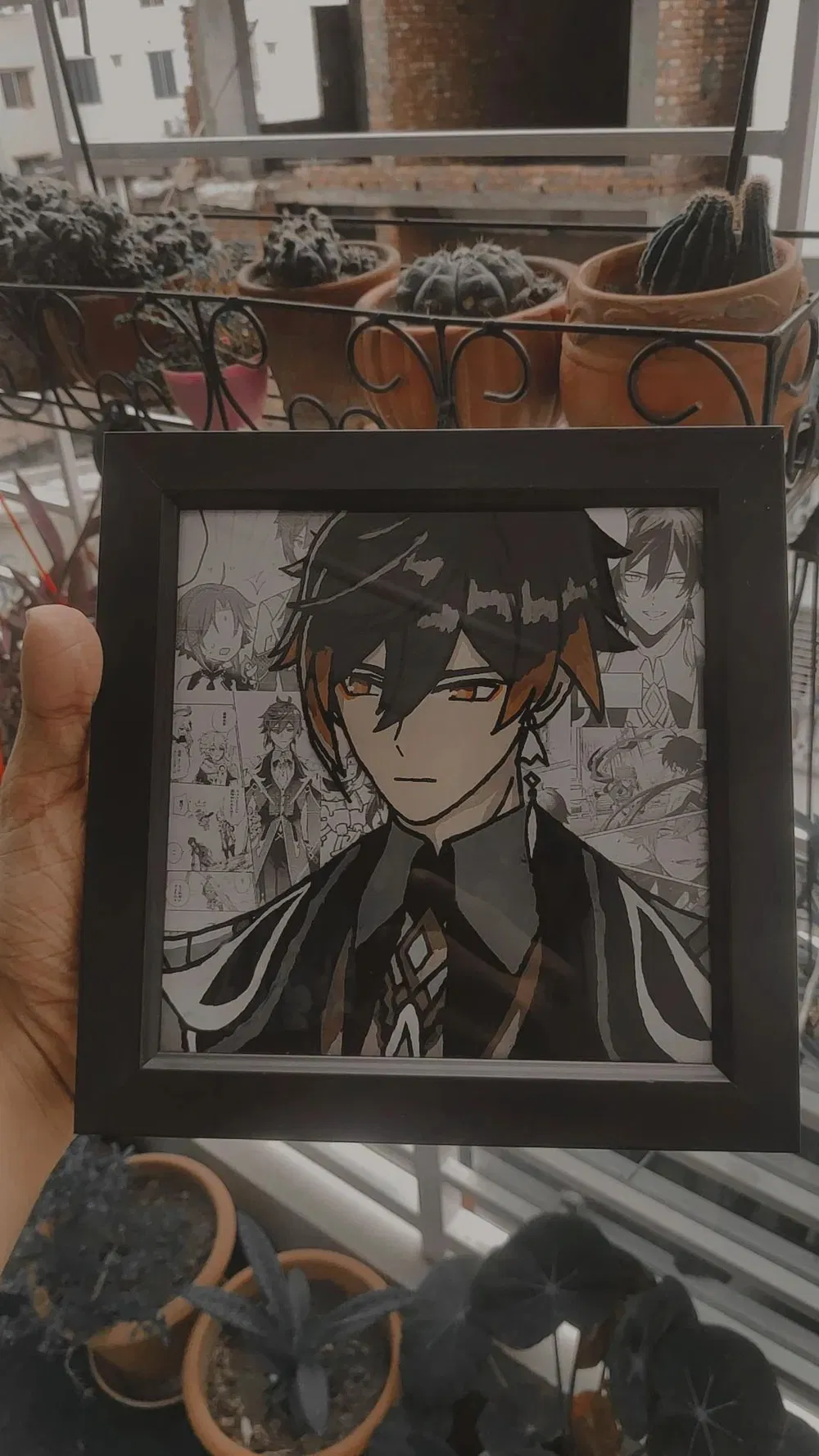 Zhongli glass painting Genshin Impact HoYoLAB