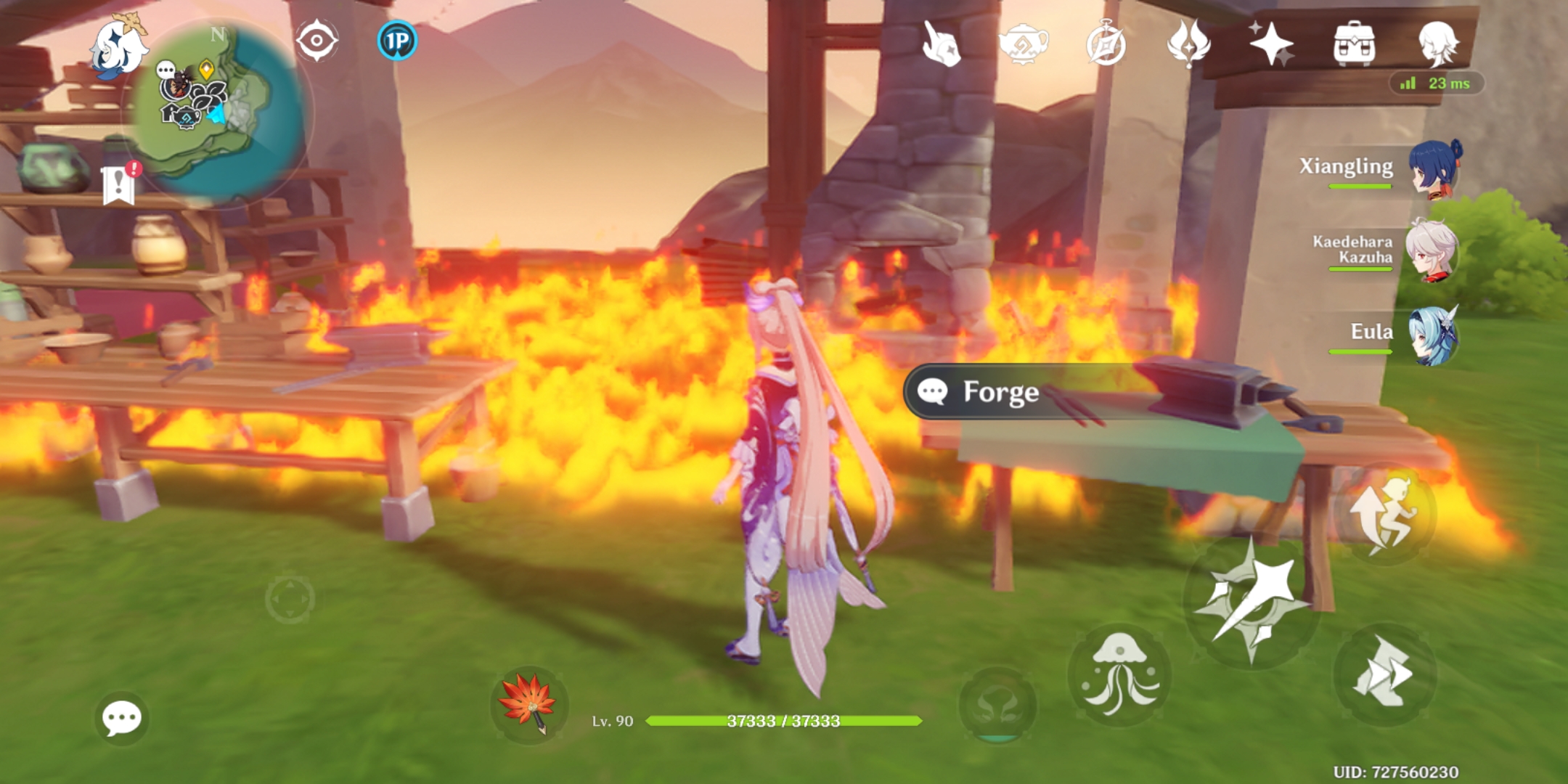 Fire Genshin Impact HoYoLAB