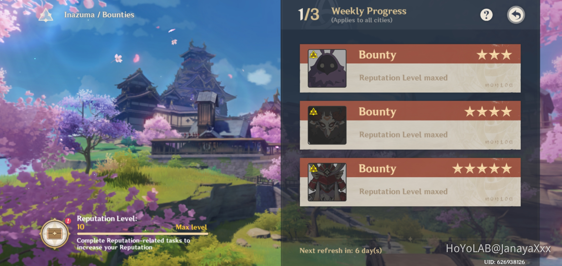 Inazuma Reputation Level 10 😁 Genshin Impact HoYoLAB