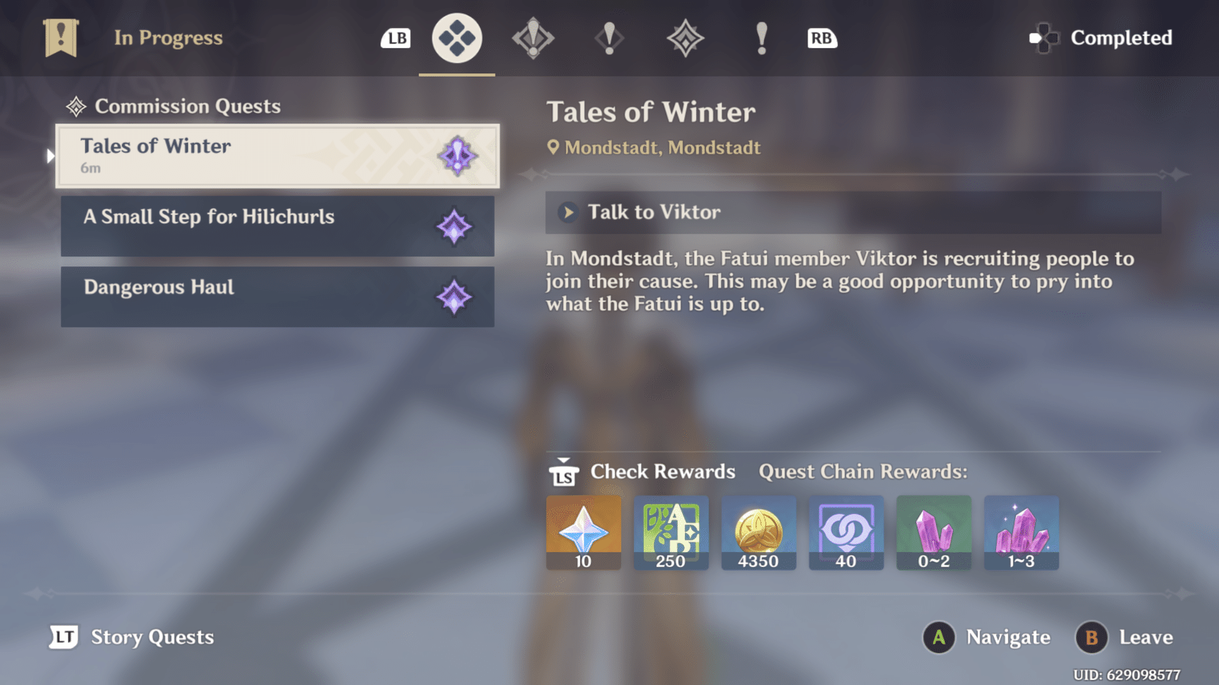 Tales of Winter RNG Genshin Impact HoYoLAB