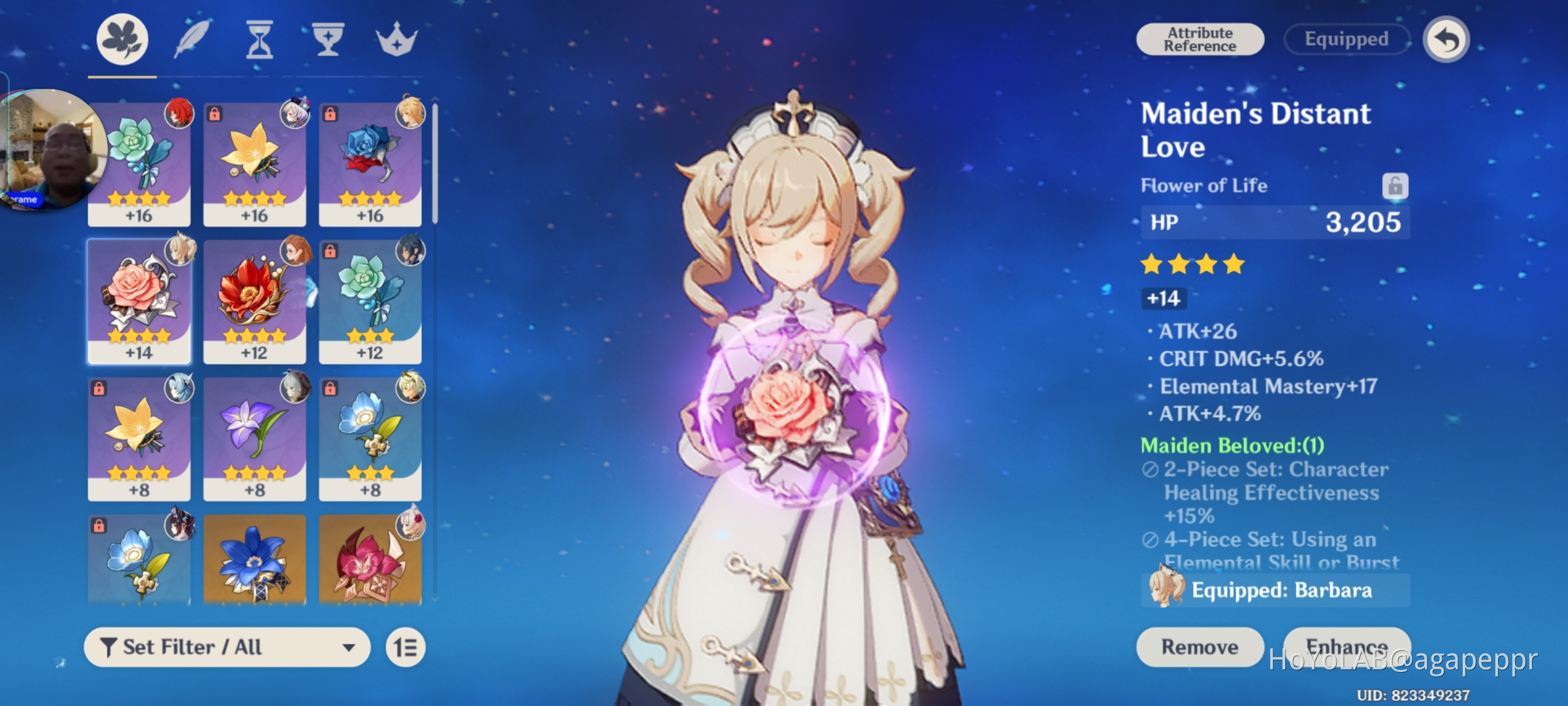 How are my Barbara artifacts? Genshin Impact HoYoLAB