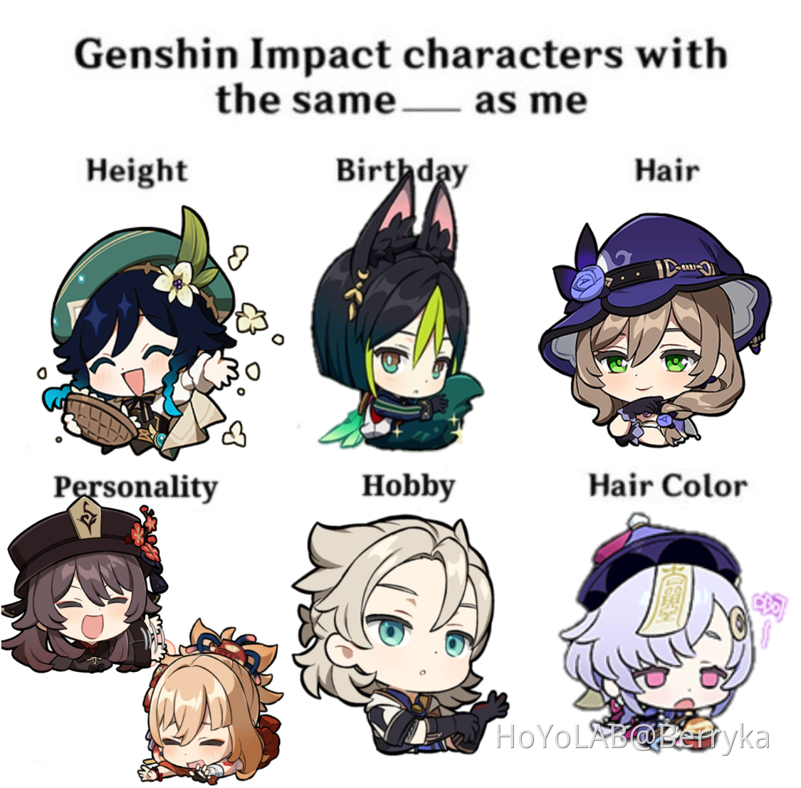 Genshin Characters With The Same ___ As Me! Genshin Impact | HoYoLAB