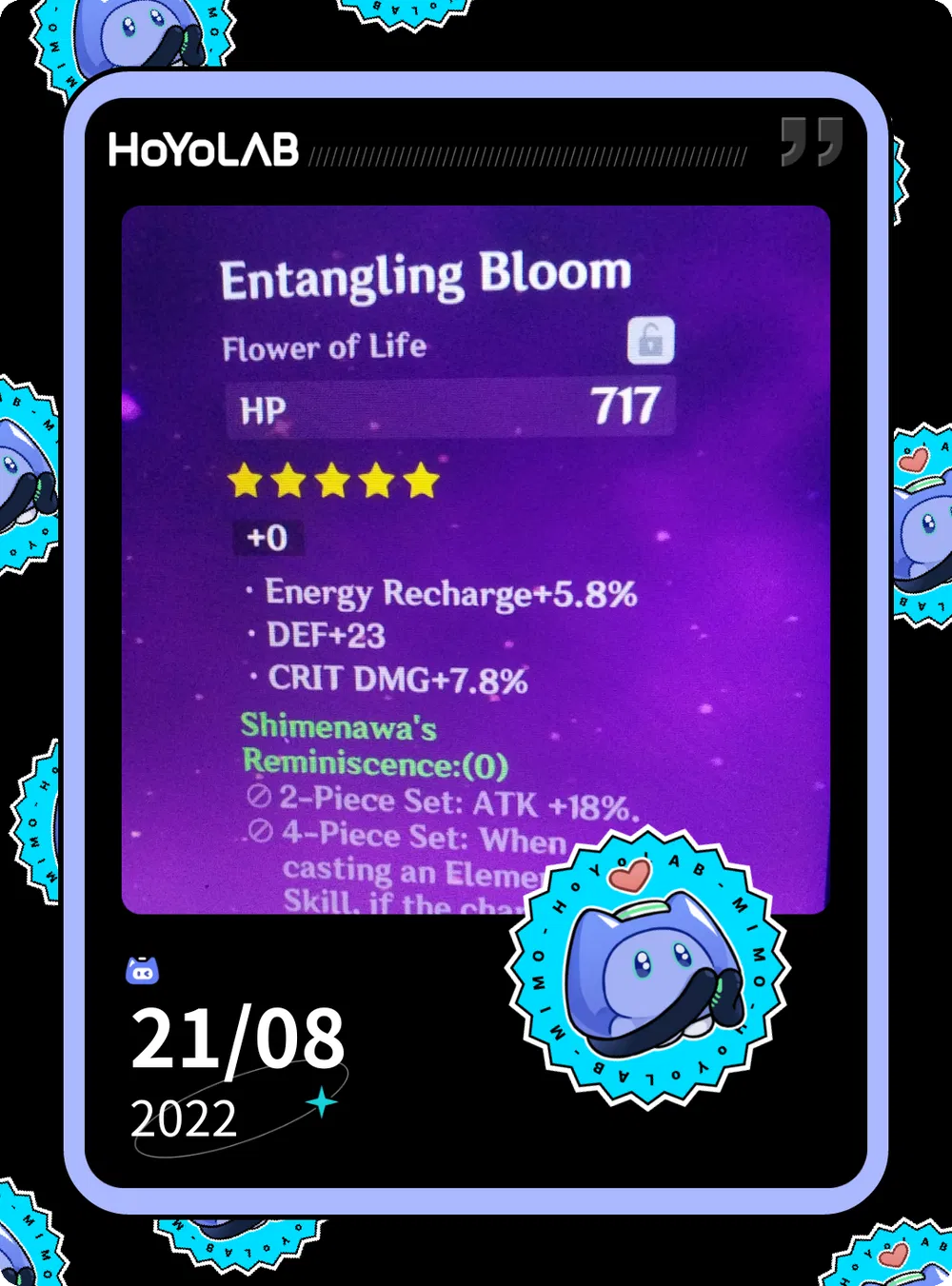 21/08 Diari Aku jagonya mengumpulkan material! HoYoLAB