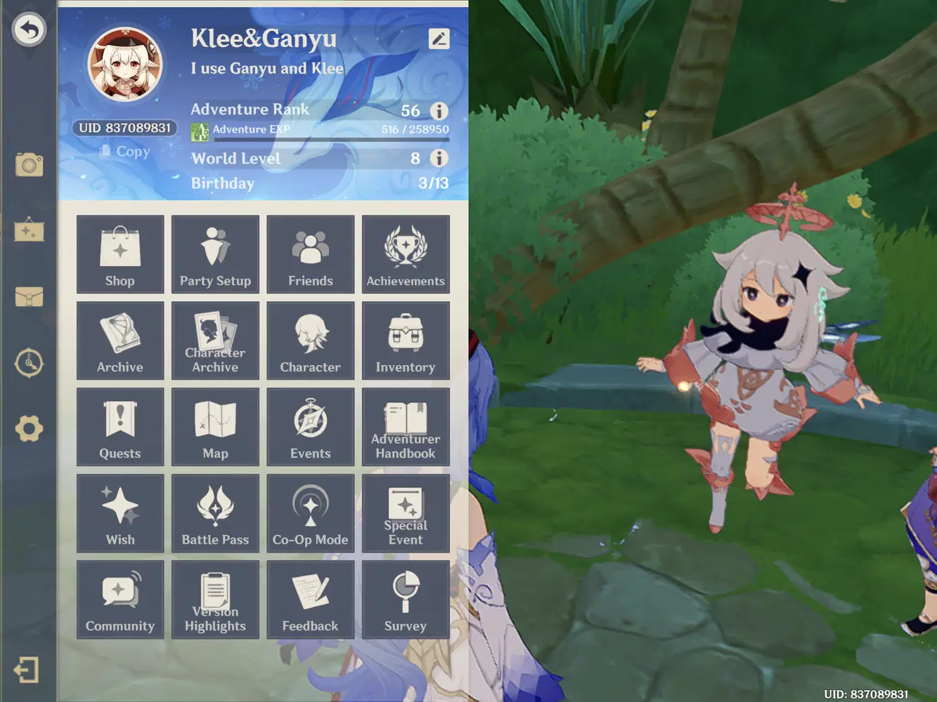 Conta De Genshin Ar 56 7 Personagens 5 Estrelas - Genshin Impact