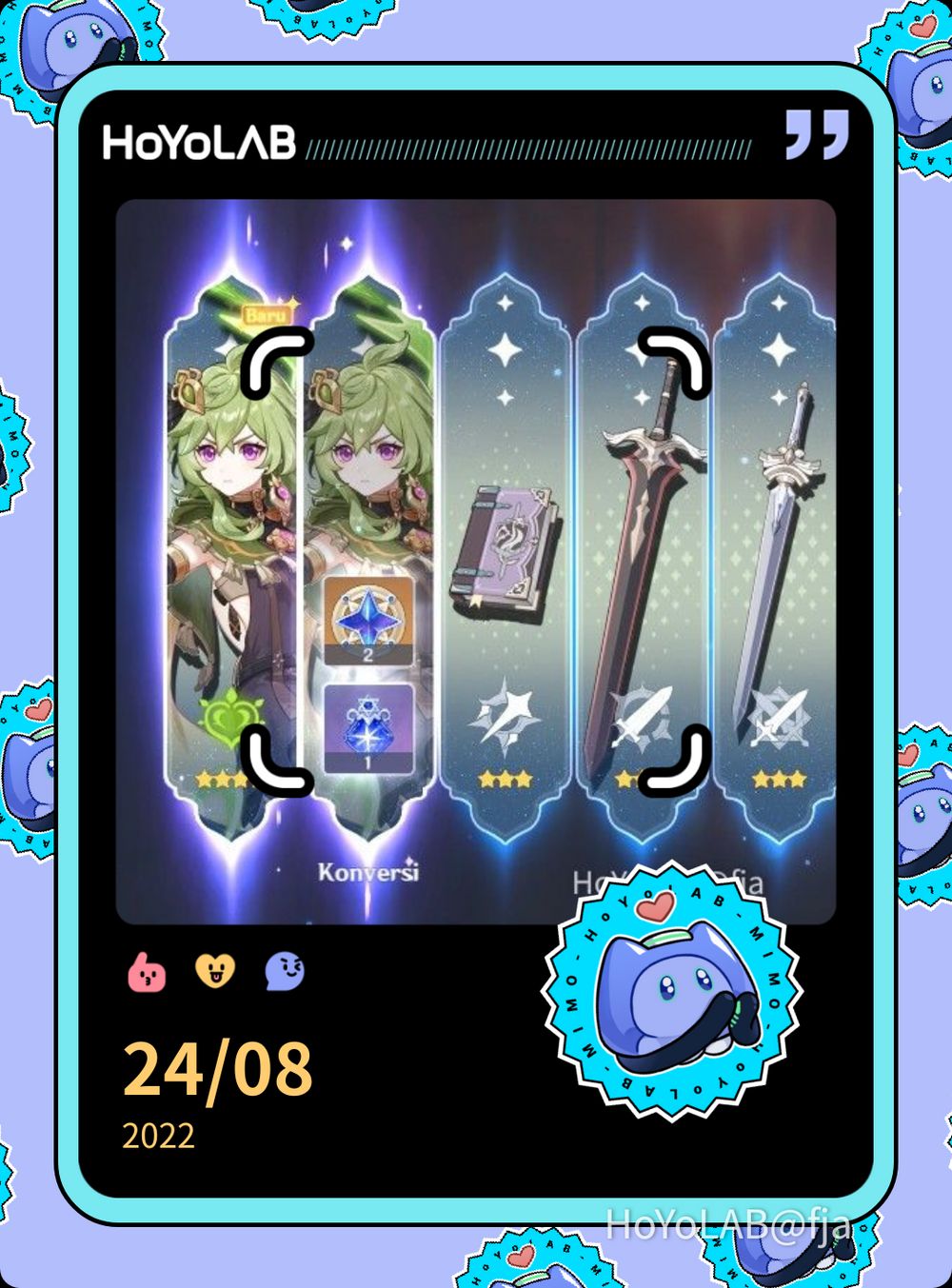 24/08 Diari Dia Pulang! HoYoLAB