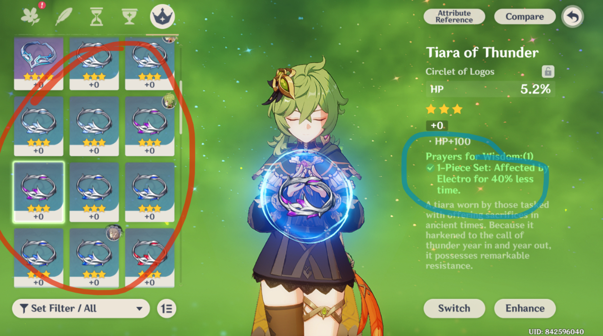 can someone explain what these tiaras do? Genshin Impact HoYoLAB