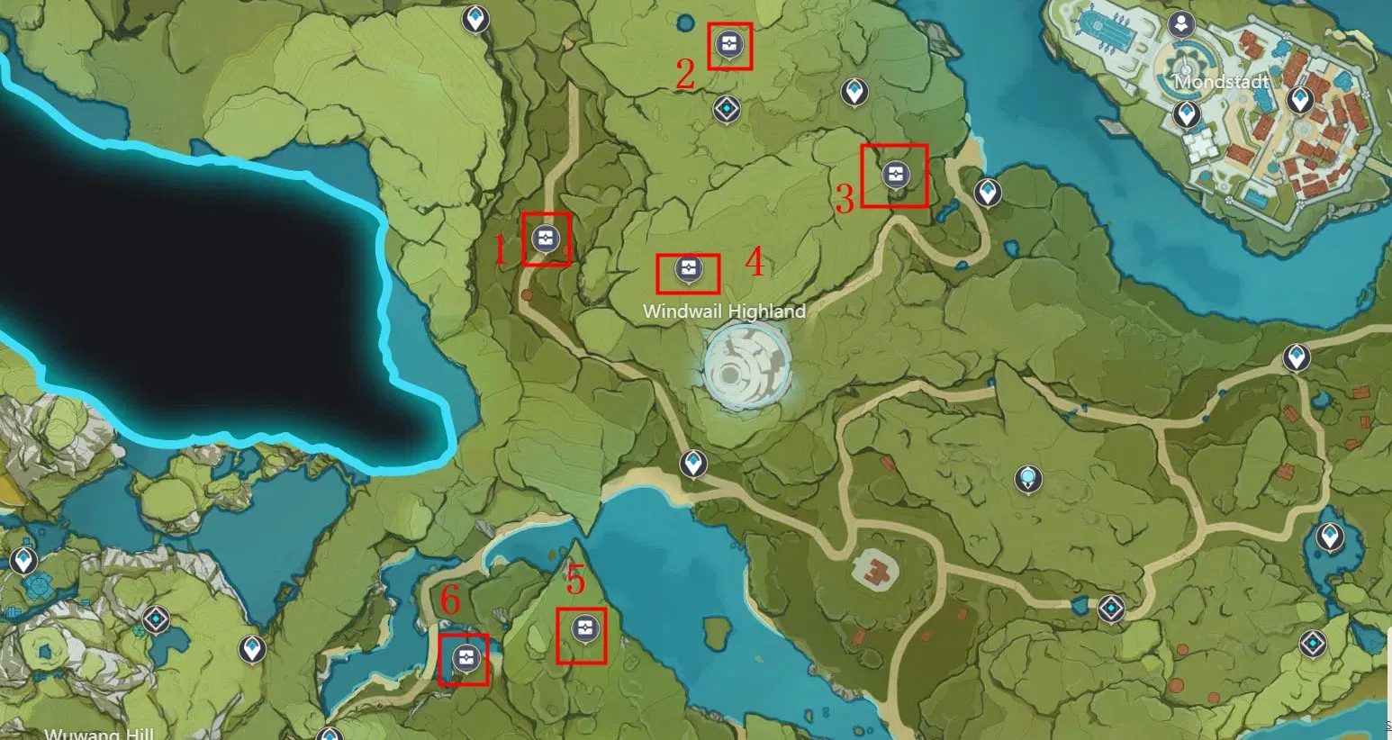 Hidden Luxurious Chest Mondstadt (Windwail Highland) Genshin Impact