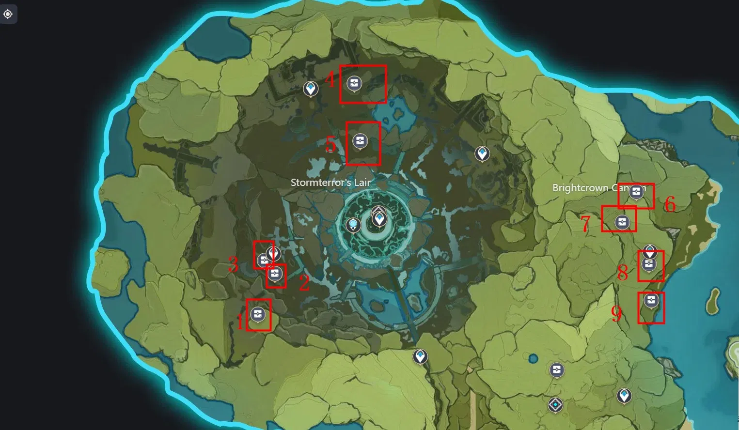 Hidden Luxurious Chest Mondstadt (Brightcrown Mountains) Genshin