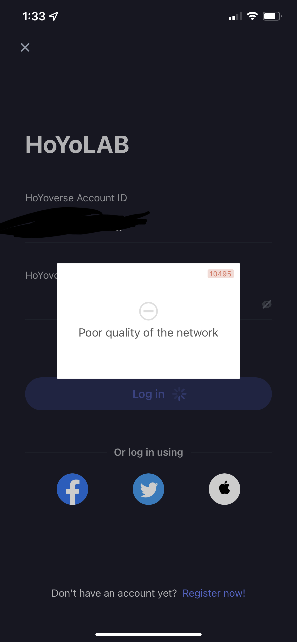 Help I can’t sign in on the app Genshin Impact | HoYoLAB